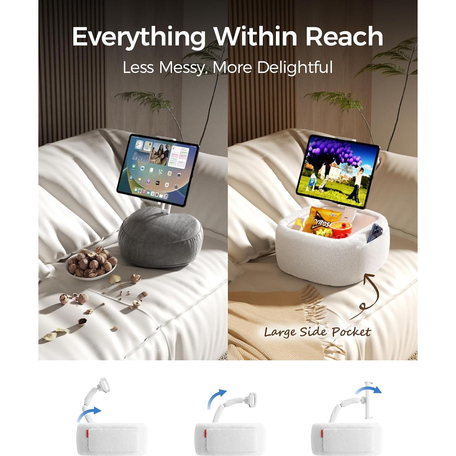 Soporte de Almohada LULULOOK para Tabletas 4.7-14.6" Blanco