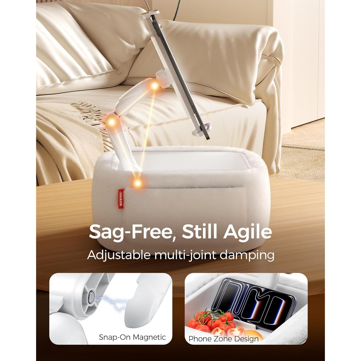 Soporte de Almohada LULULOOK para Tabletas 4.7-14.6" Blanco