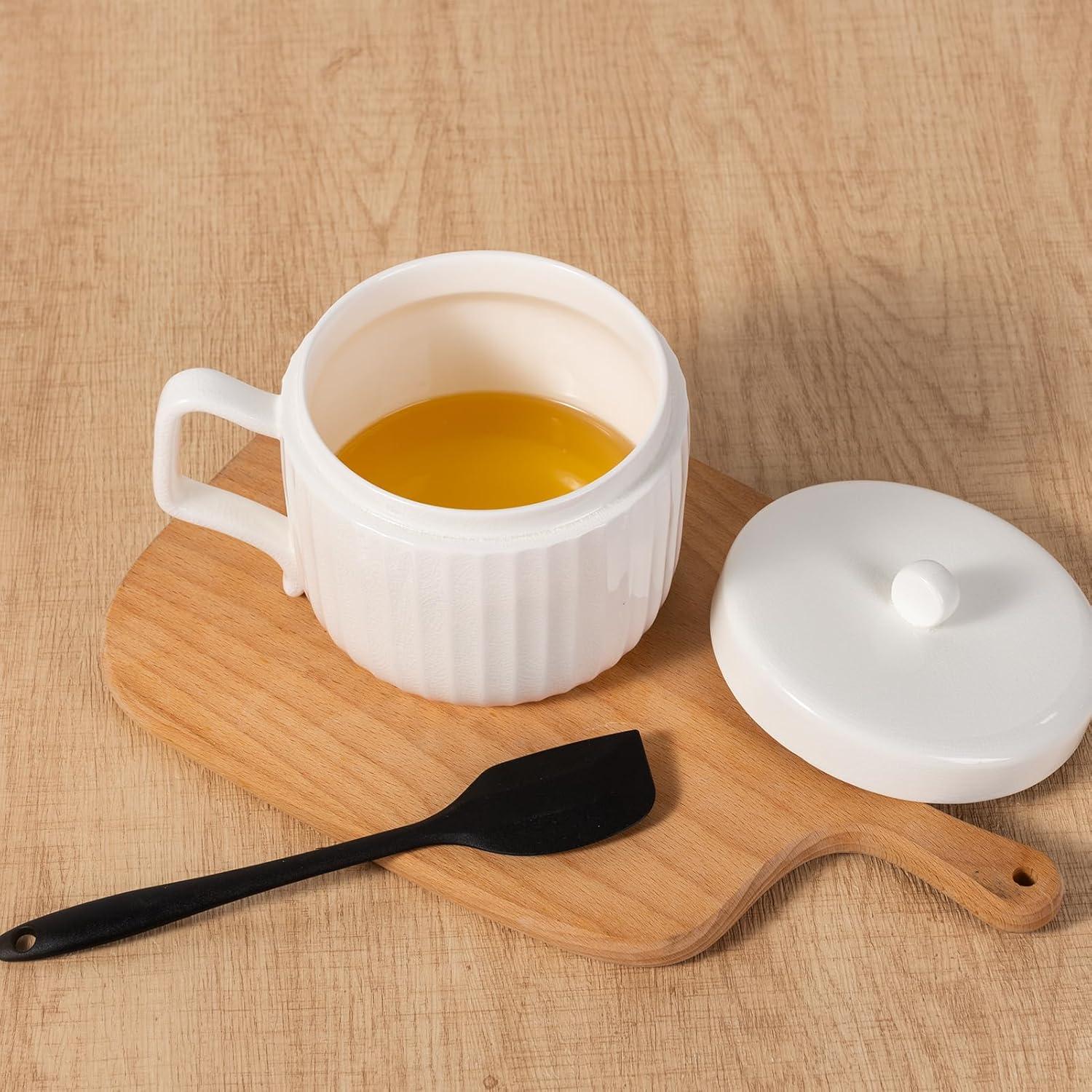 Contenedor de Grasa de Tocino Lunavita con Colador y Espátula