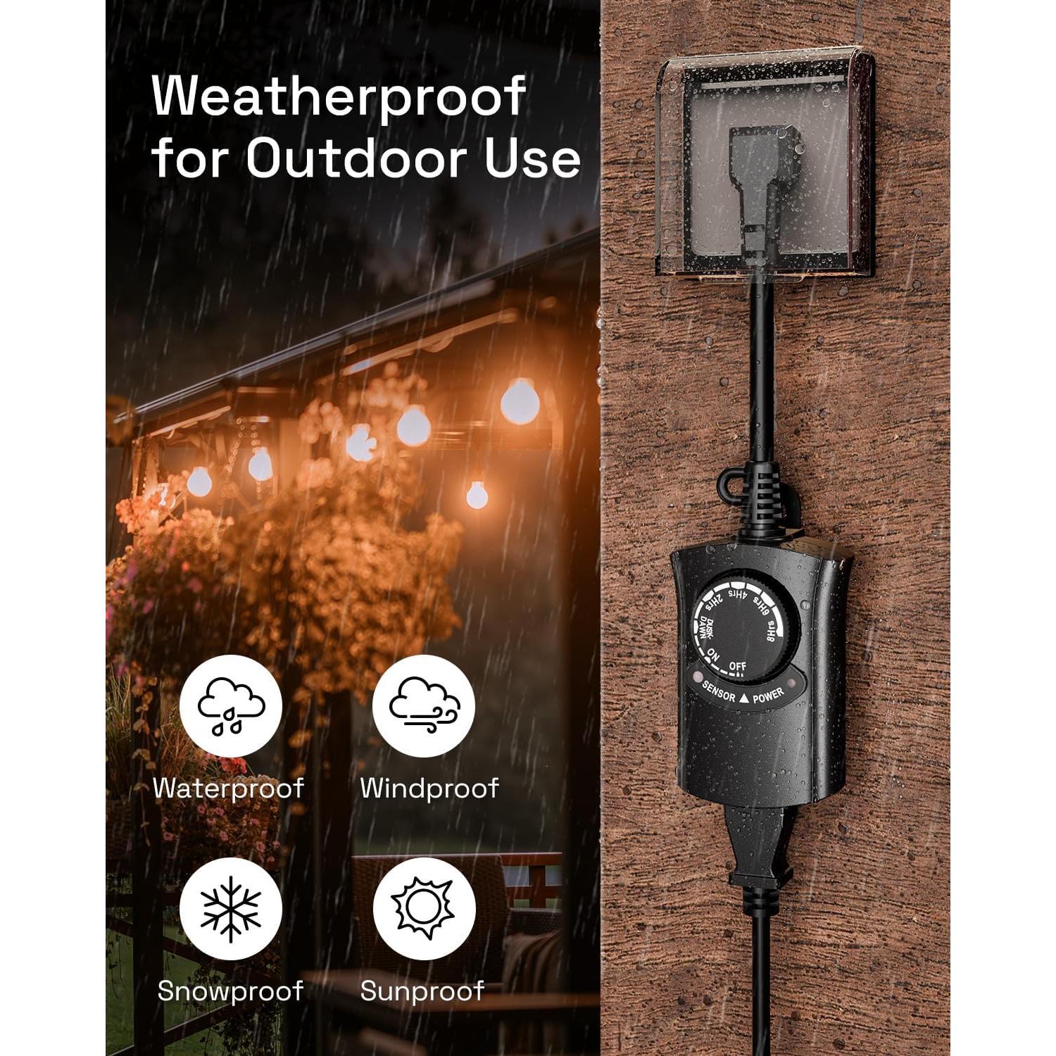 Temporizador de Luz Exterior HBN con Control Remoto 1 Salida