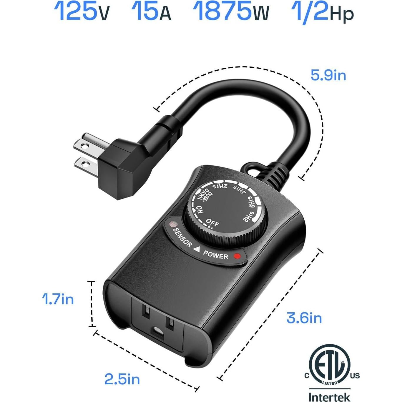 Temporizador de Luz Exterior HBN con Control Remoto 1 Salida