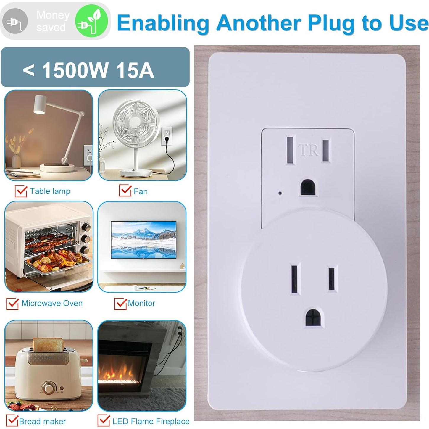 Enchufe de Control Remoto GreenCyle 15A 1500W Inalámbrico