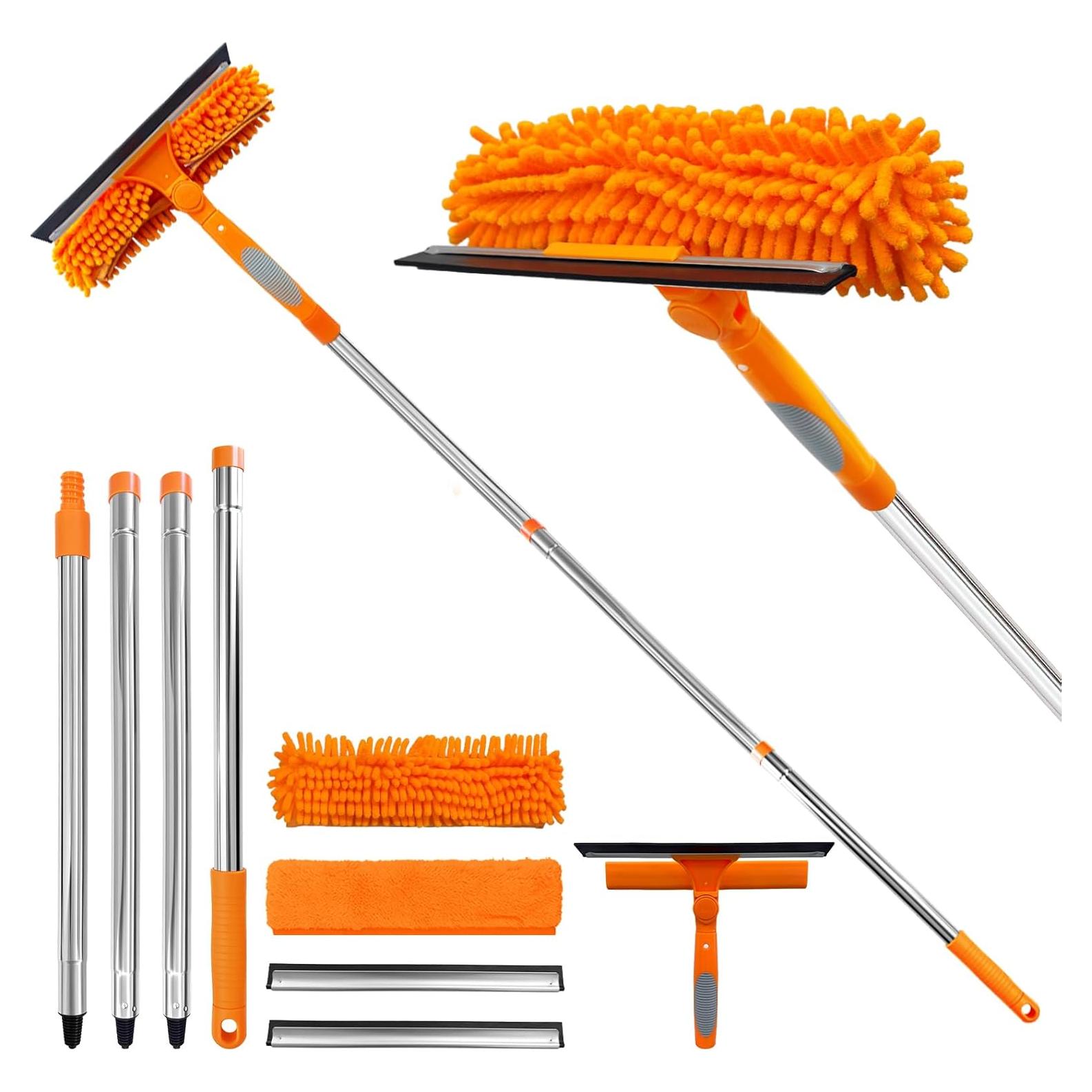 Limpiador de Ventanas 2 en 1 LILISPAI con Poste Extensible 170 cm