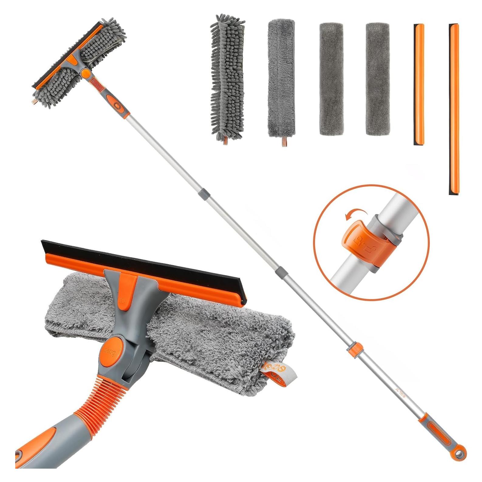 Limpiadora de Ventanas 2 en 1 Eazer EAW01 Telescópica 162.5 cm