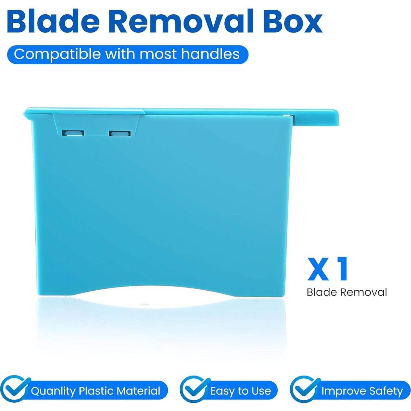 Caja Eliminadora de Cuchillas Geiserailie Azul Compacta