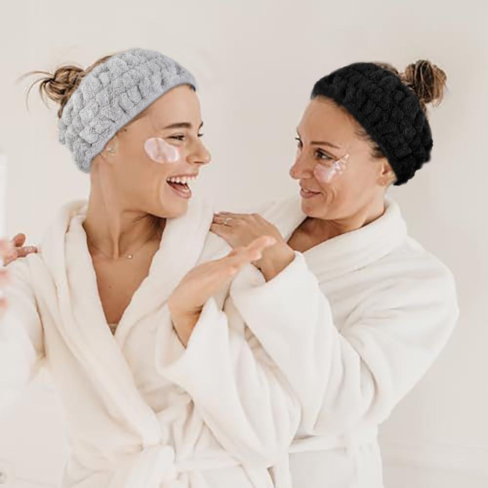 Diademas Faciales Huachi 3PCS Microfibra para Cuidado de Piel