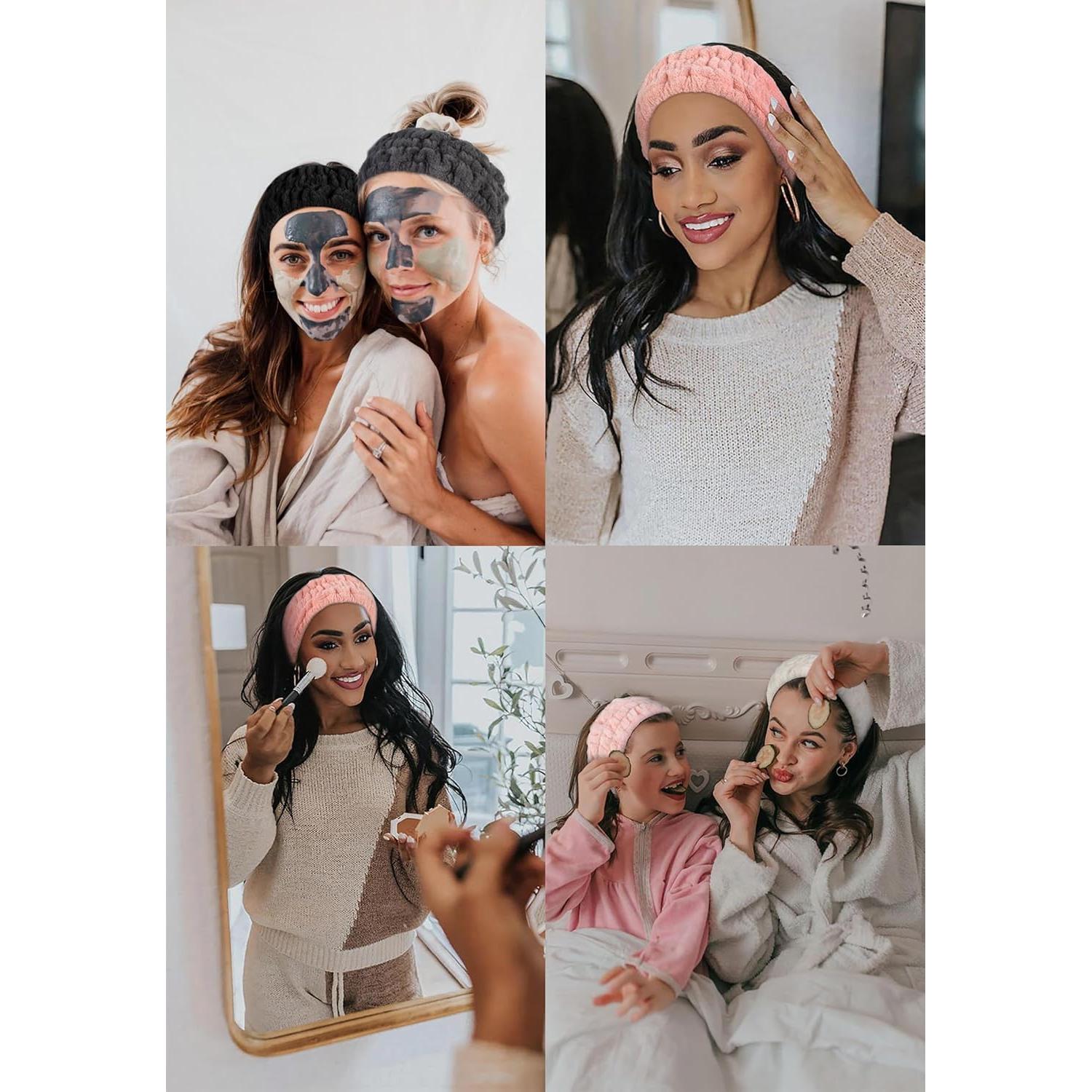 Diademas Faciales Huachi 3PCS Microfibra para Cuidado de Piel