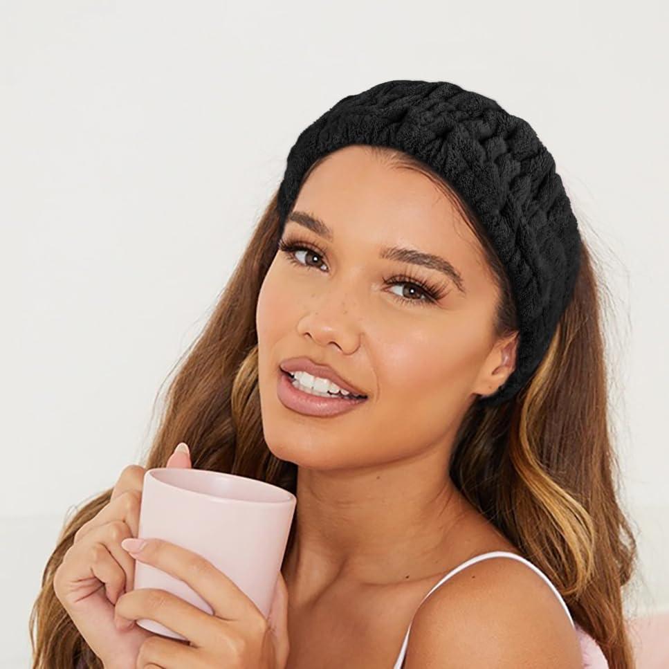 Diademas Faciales Huachi 3PCS Microfibra para Cuidado de Piel