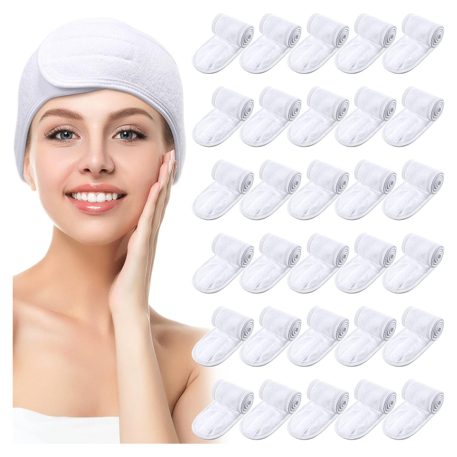 Banda de Cabeza Spa Hoteam 30 Piezas Ajustable Blanca