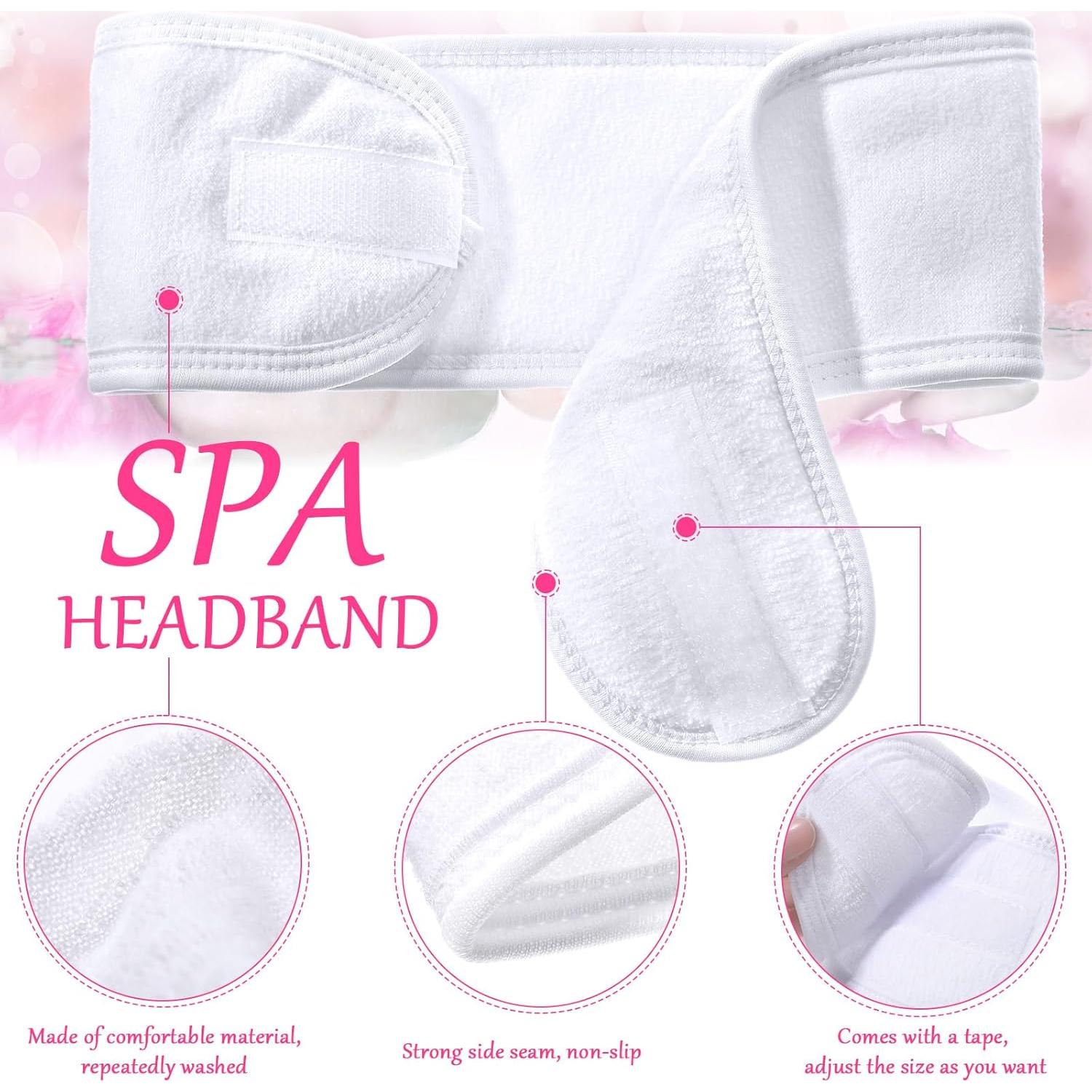 Banda de Cabeza Spa Hoteam 30 Piezas Ajustable Blanca