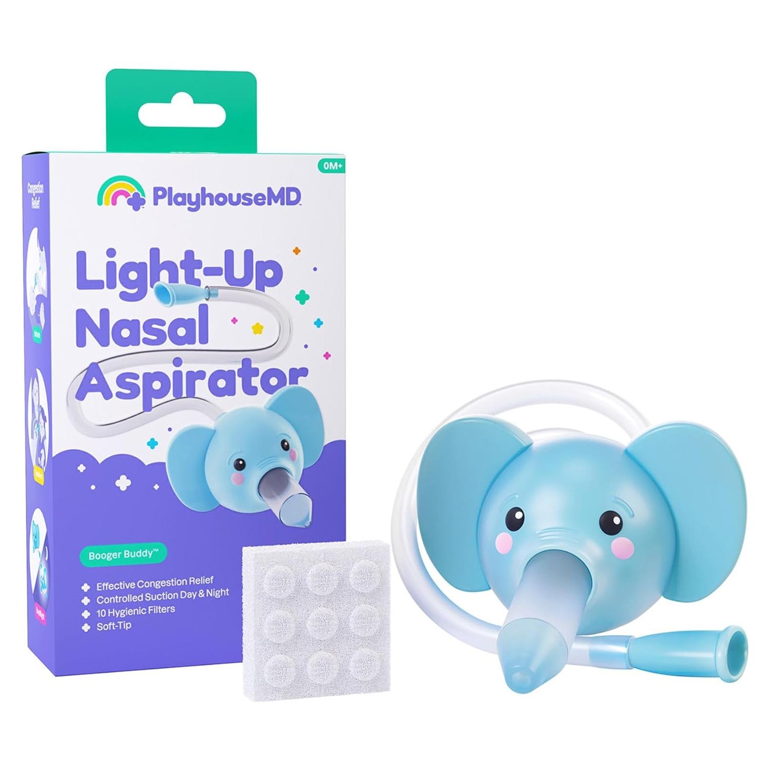 Aspirador Nasal Elefante Booger Buddy - Alivio Congestión Bebés