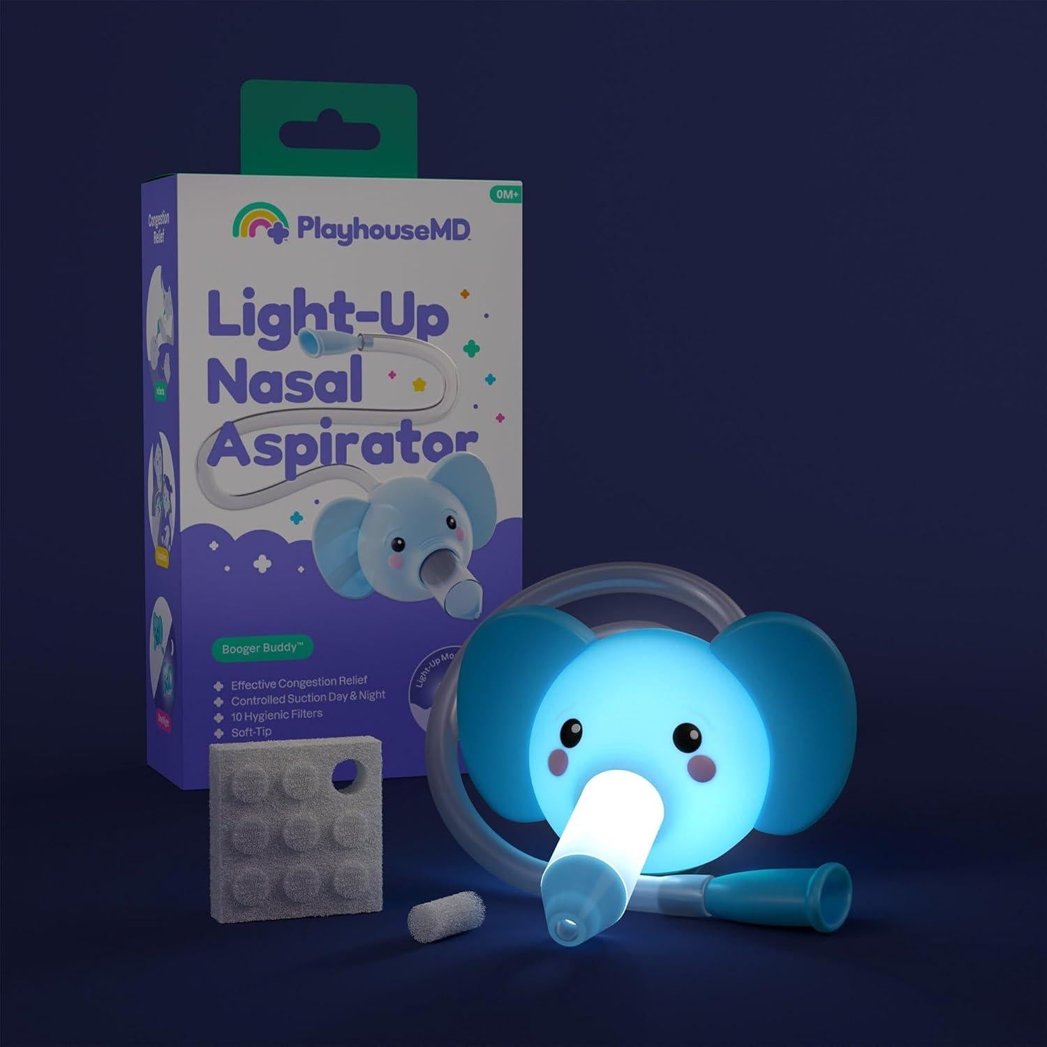 Aspirador Nasal Elefante Booger Buddy - Alivio Congestión Bebés