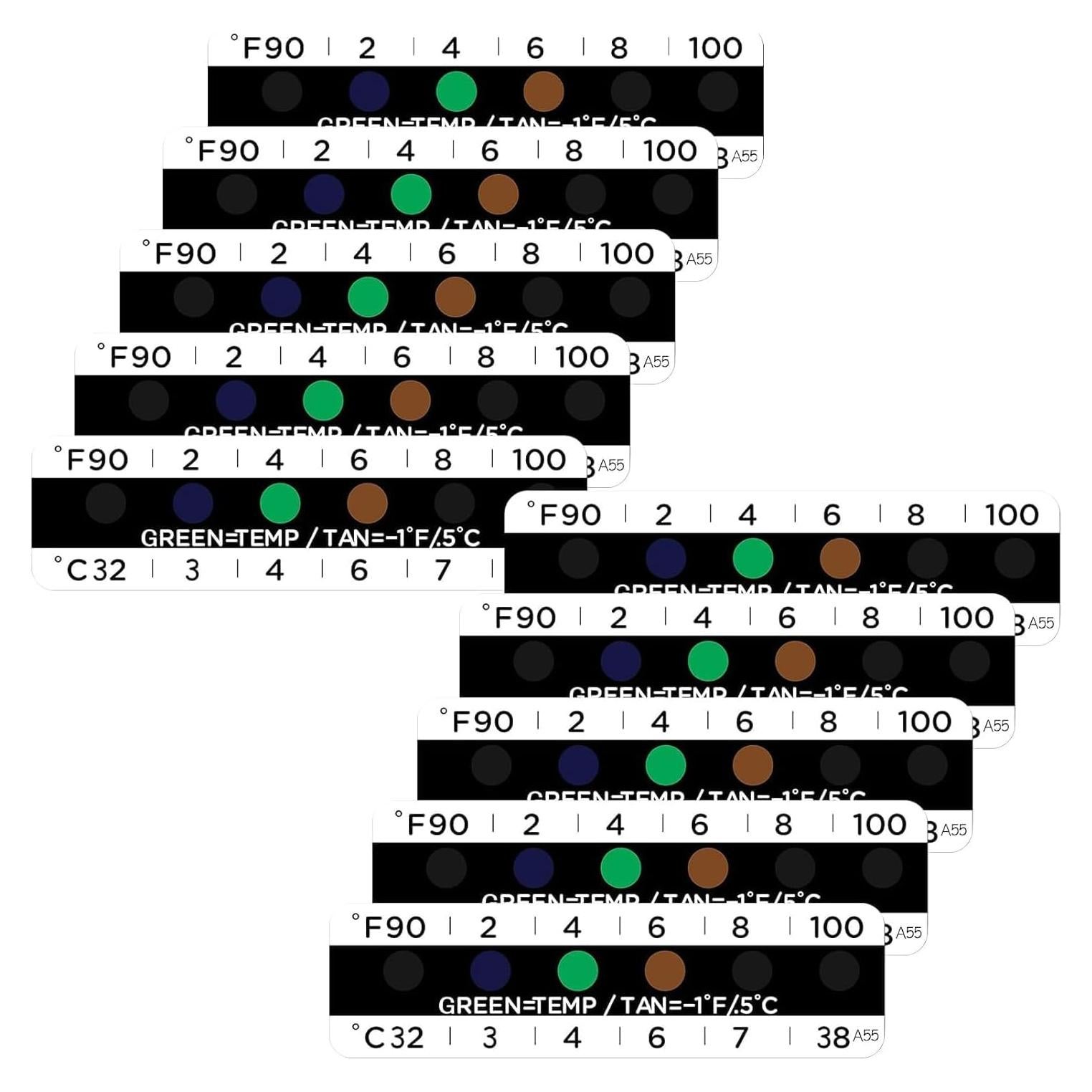 40 Tiras de Prueba de Temperatura para Orina Foyods 32-37.8°C