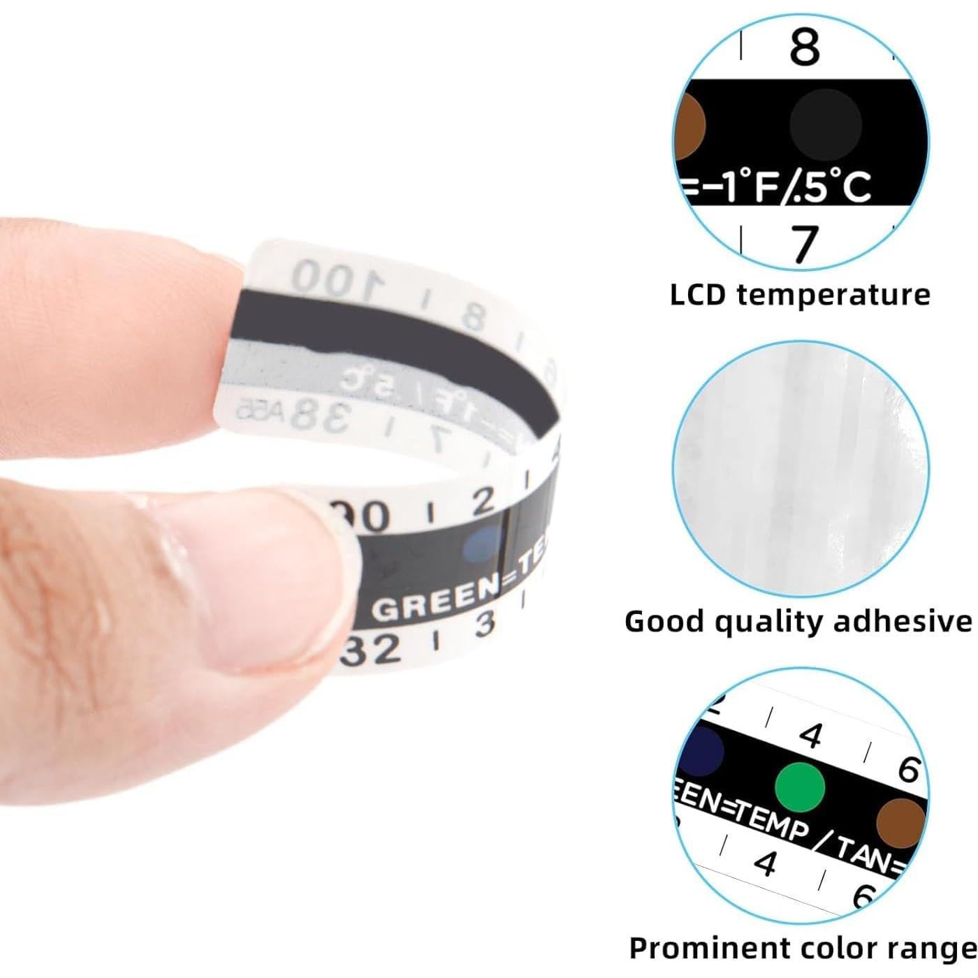 40 Tiras de Prueba de Temperatura para Orina Foyods 32-37.8°C