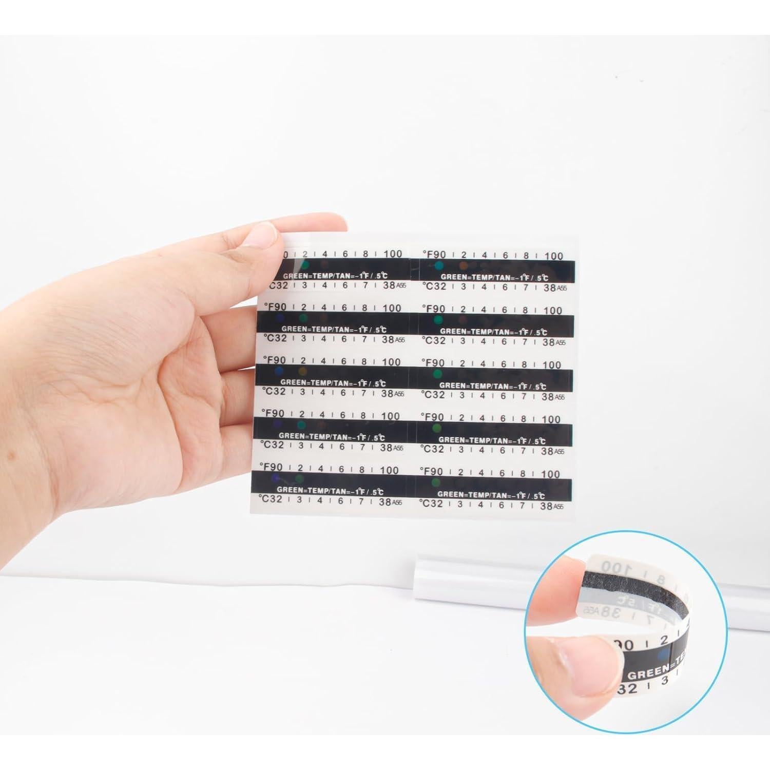 40 Tiras de Prueba de Temperatura para Orina Foyods 32-37.8°C