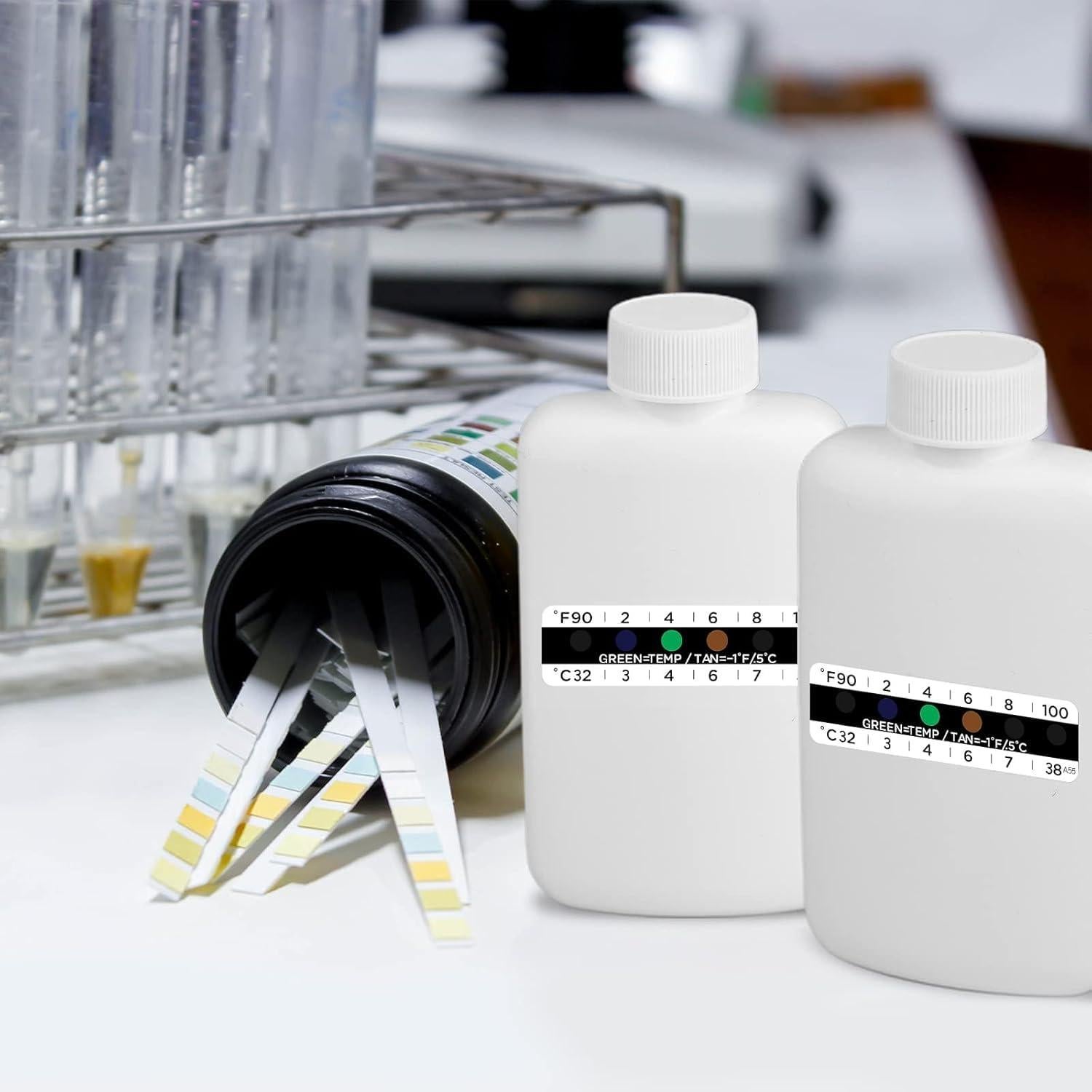 40 Tiras de Prueba de Temperatura para Orina Foyods 32-37.8°C