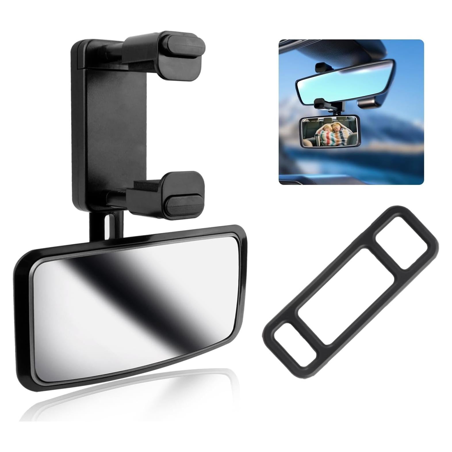 Espejo Retrovisor para Bebé Aokdom Ajustable 360° Negro