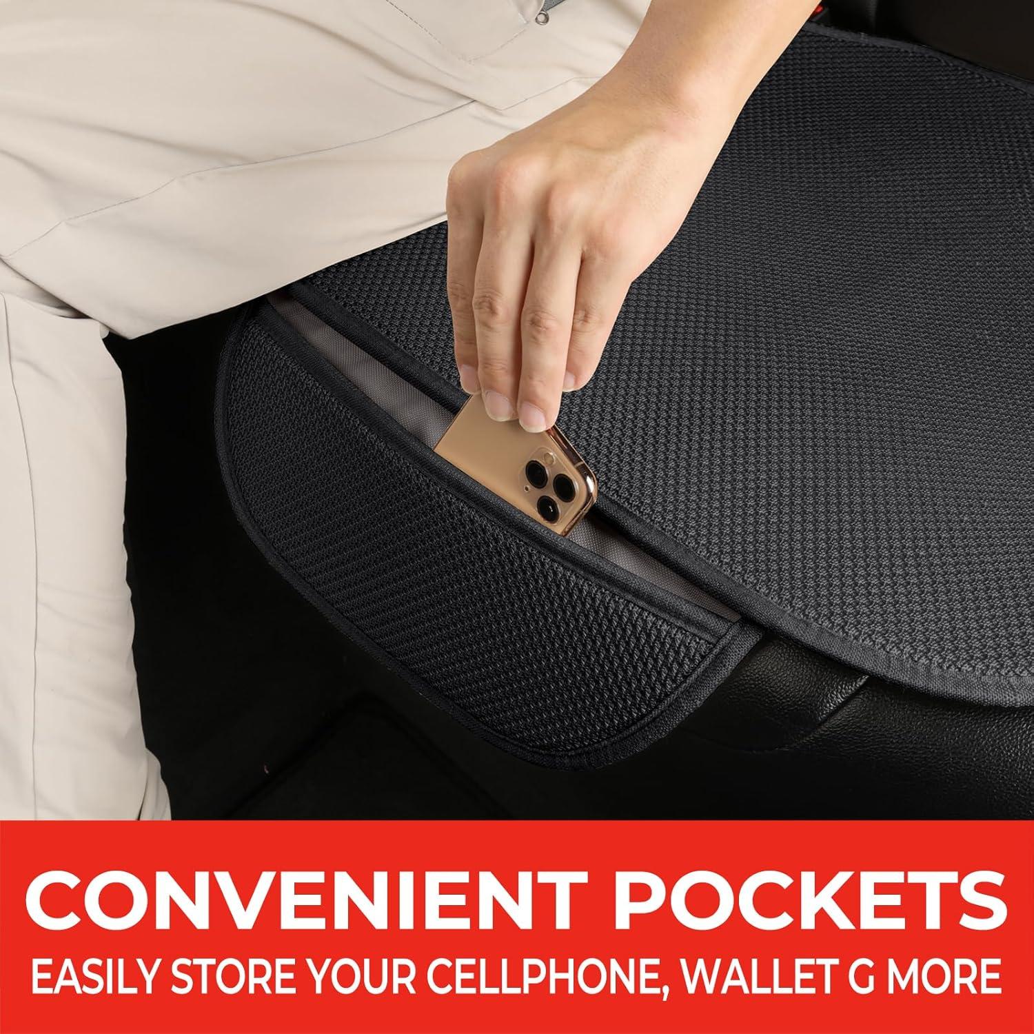 Cubiertas de Asiento Trasero Xokaimeo Negro Ajuste Universal