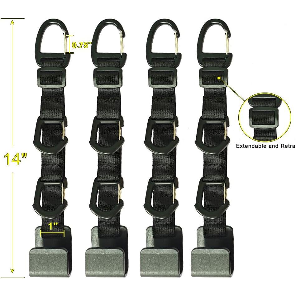Ganchos para Reposacabezas de Coche BEATUNEE - Paquete de 4