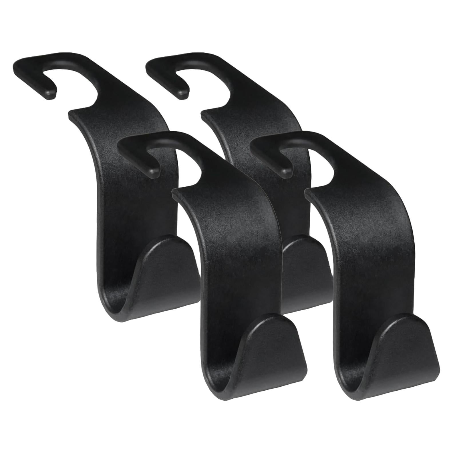 Ganchos para Reposacabezas J46 - Paquete de 4, Negro, 20.41 kg