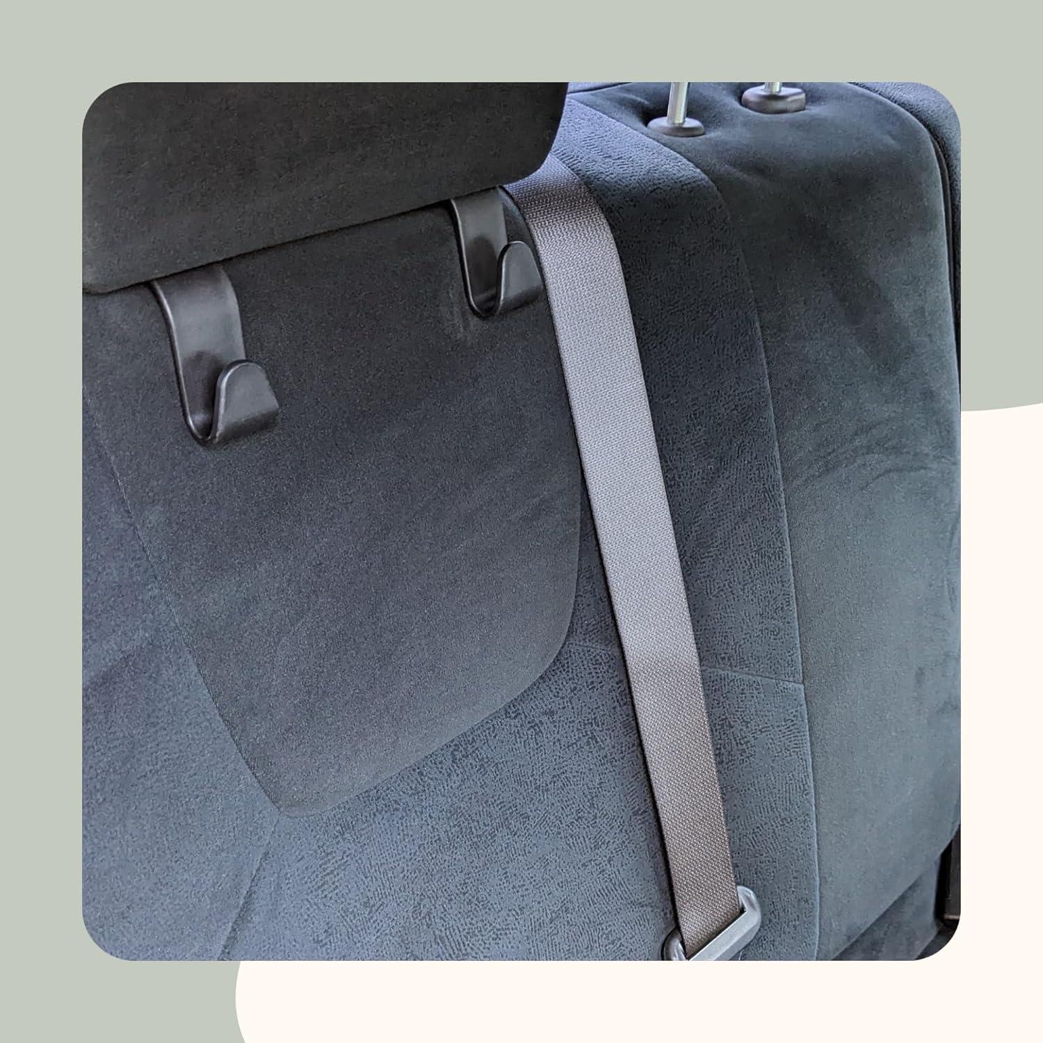 Ganchos para Reposacabezas J46 - Paquete de 4, Negro, 20.41 kg