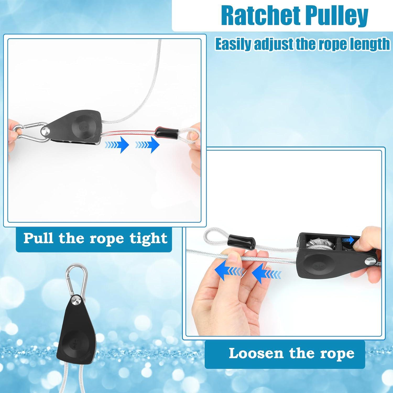 Cuerda Retráctil de Secado Anglekai 12.2m con Polea y Hebillas