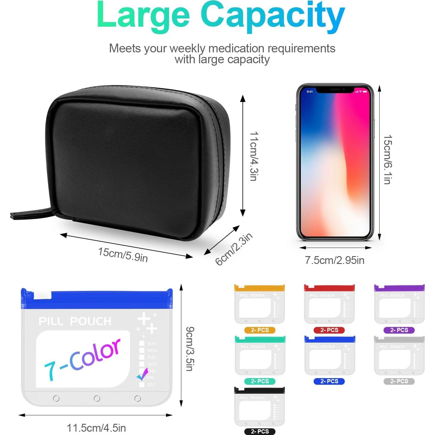 Organizador de Pastillas Timueetech A8 Grande Reutilizable