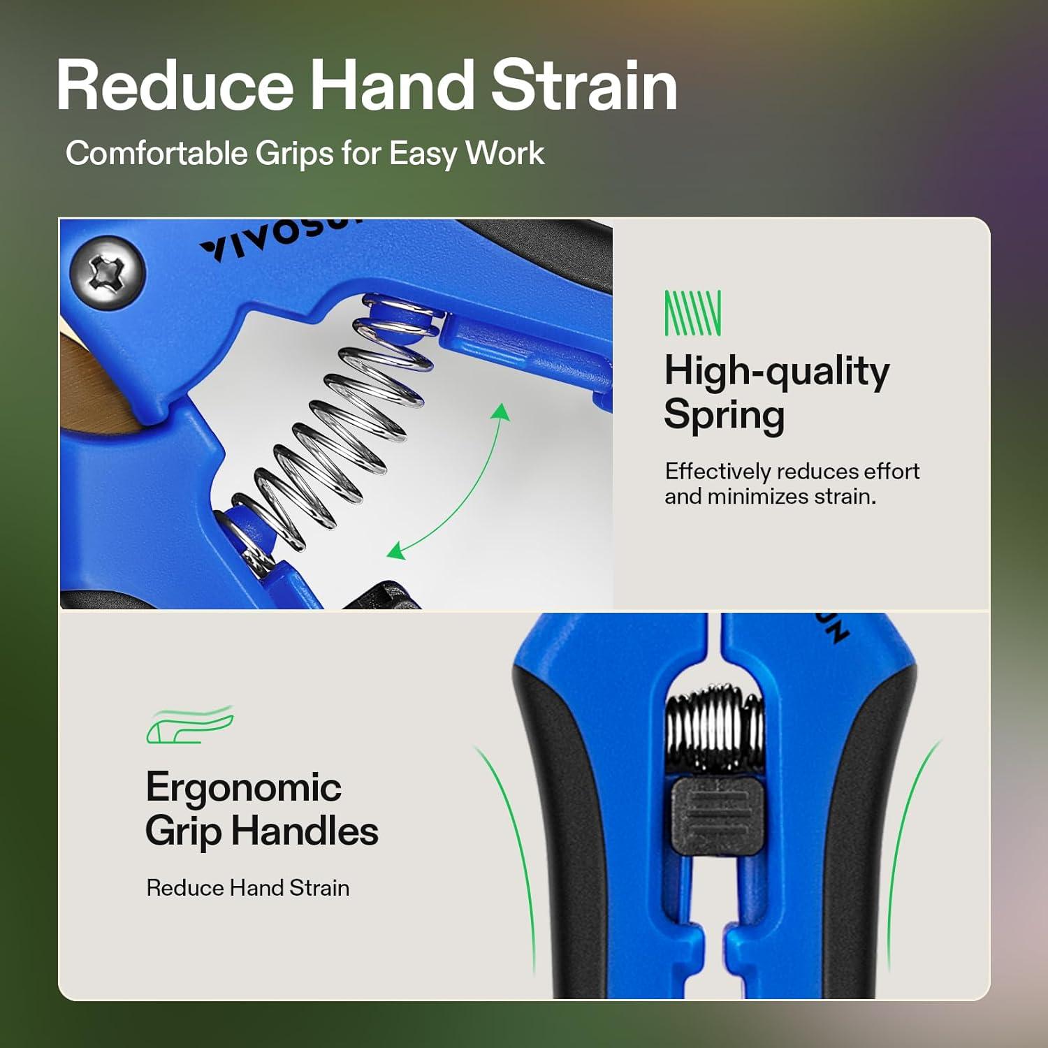 Tijeras de Jardinería VIVOSUN Curvadas 16.5 cm Acero Inoxidable