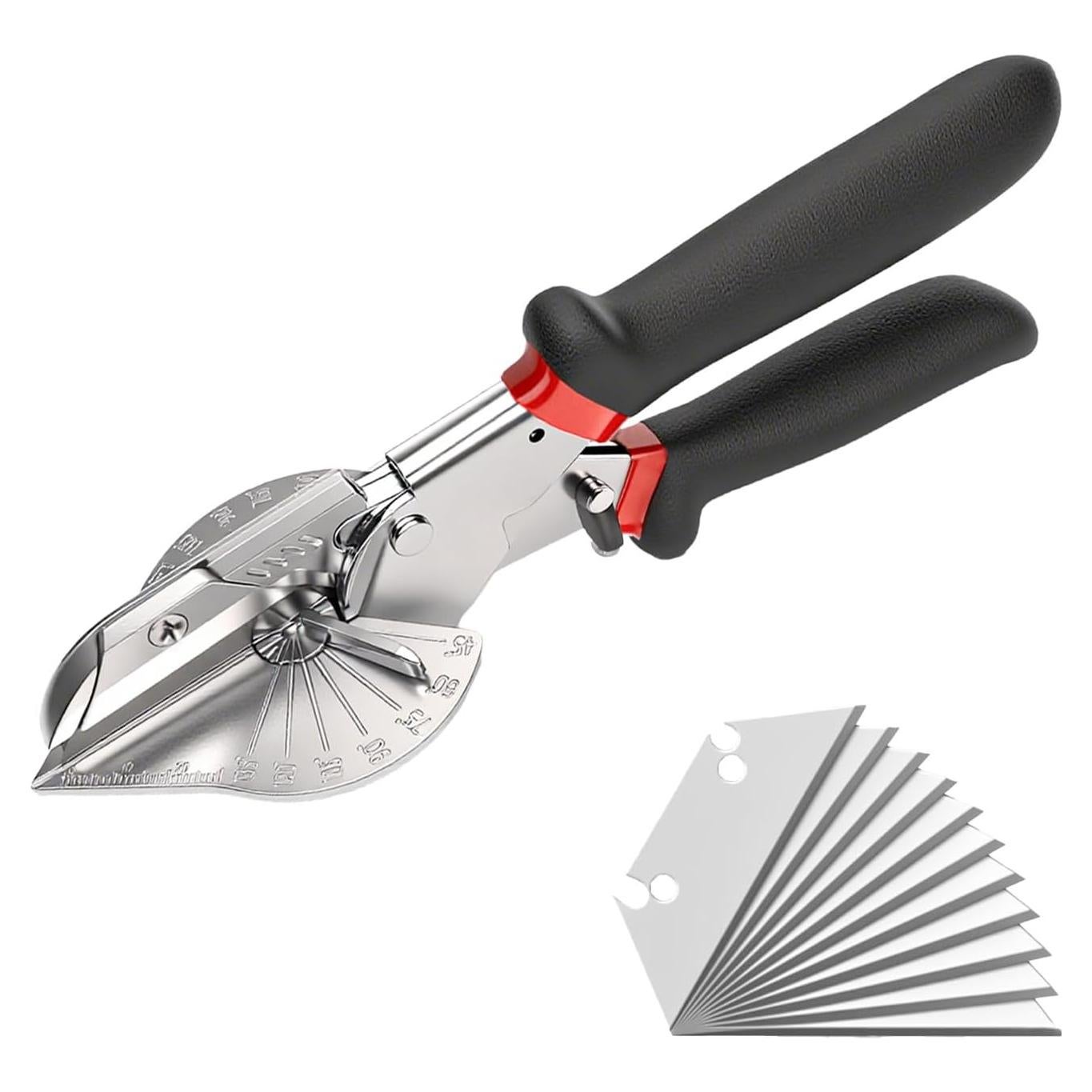 Tijeras de Inglete XunErQiLuck con 12 Cuchillas de Acero Inoxidable