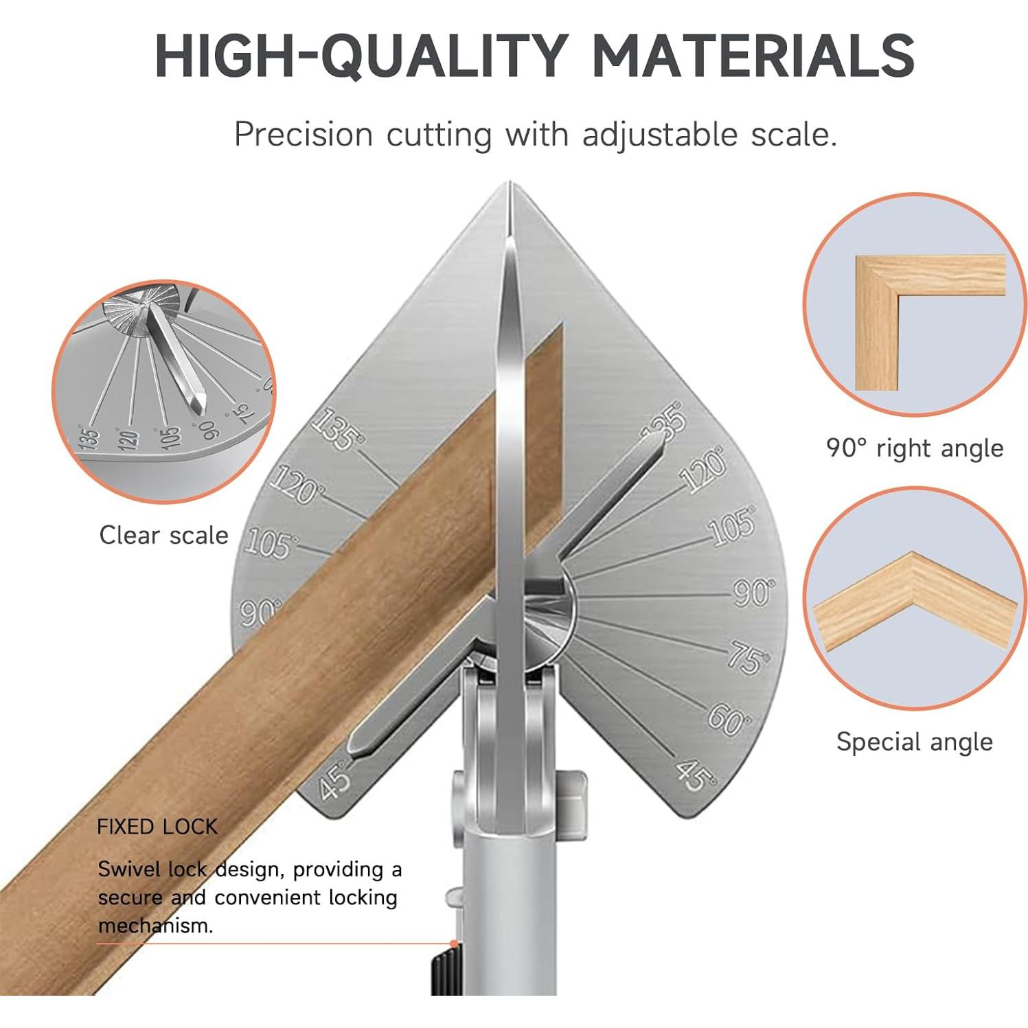 Cortador de Inglete TOWOT Sharp, Ajustable 45-135°