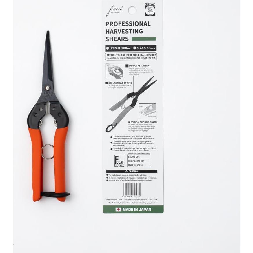 Tijeras de Cosecha Profesionales Saboten 20.07 cm - Acero Inoxidable