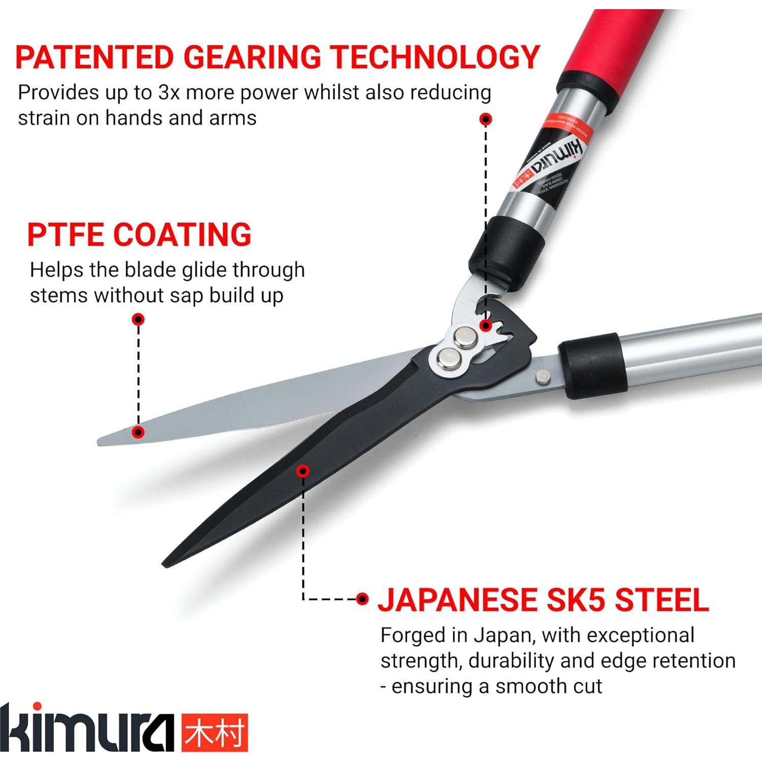 Tijeras de seto Kimura Pro 55.88 cm acero japonés SK5