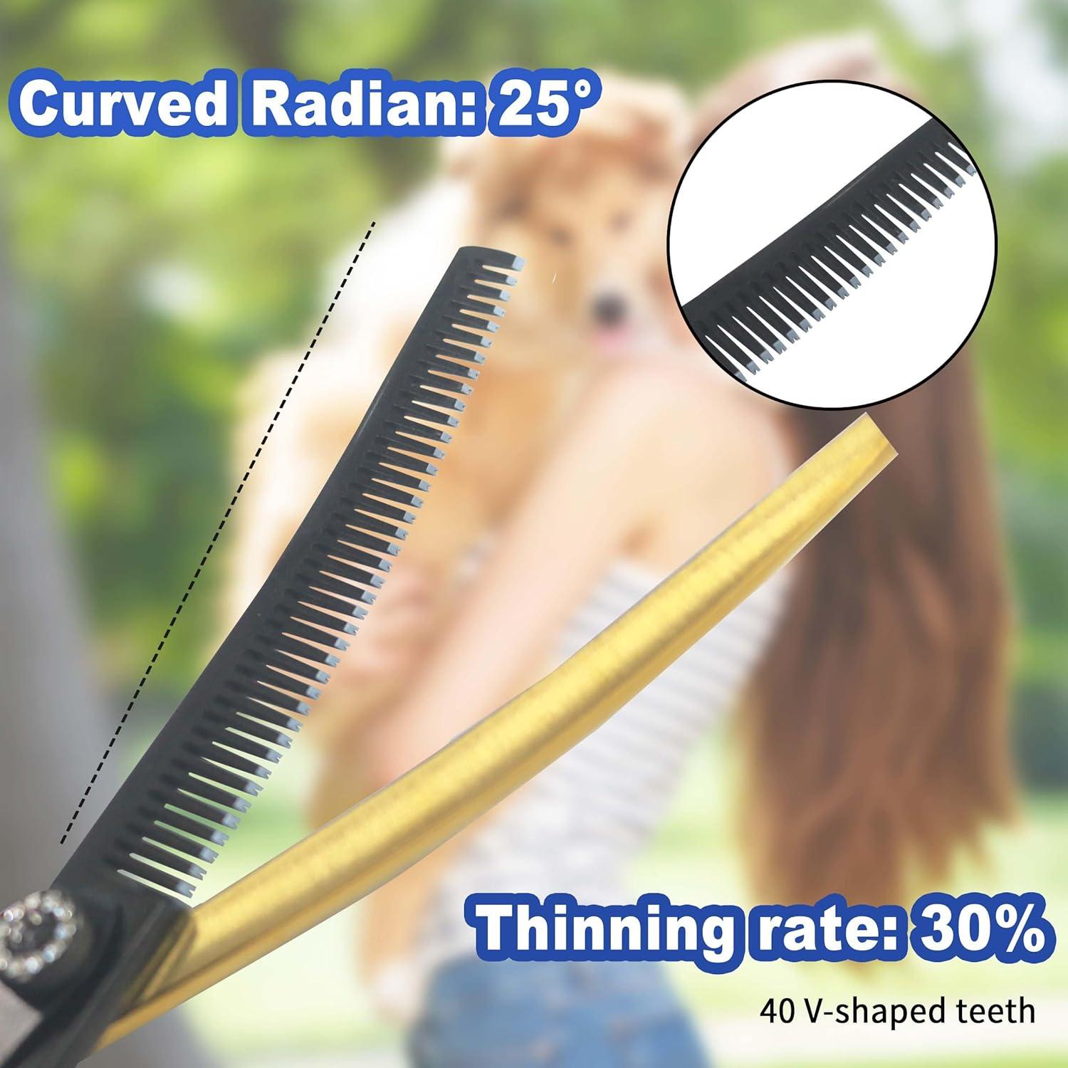 Tijera Curvada Mezcladora para Perros Hyzrqwyw 17.78 cm