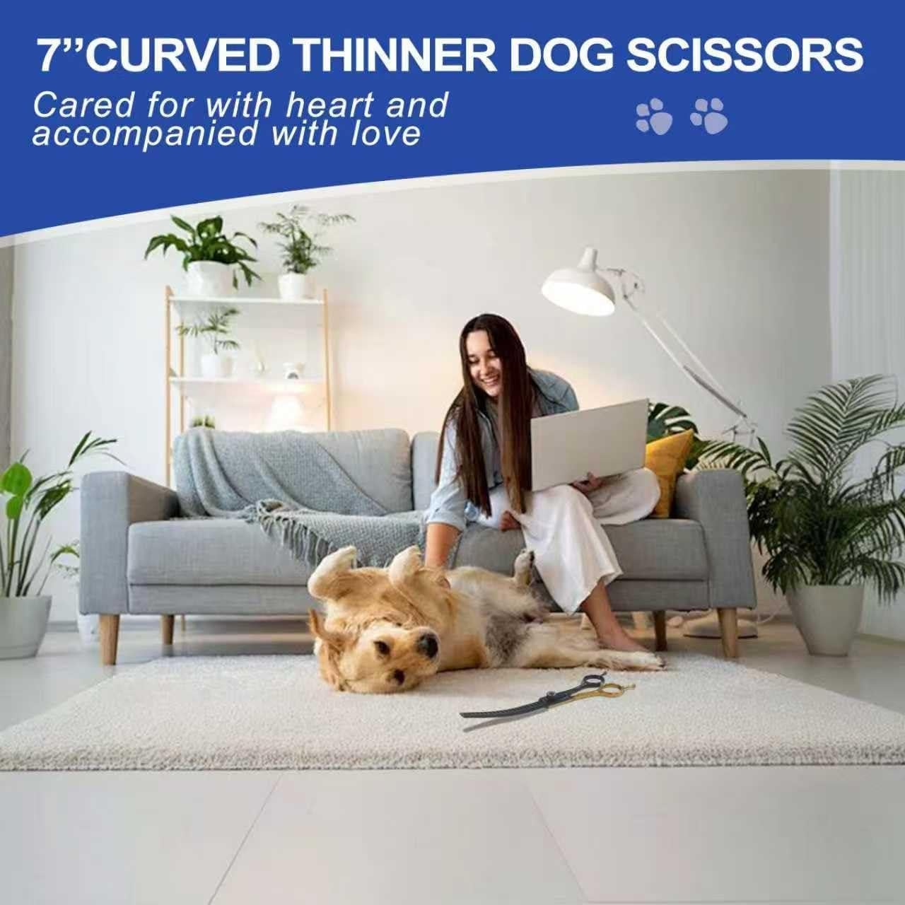 Tijera Curvada Mezcladora para Perros Hyzrqwyw 17.78 cm