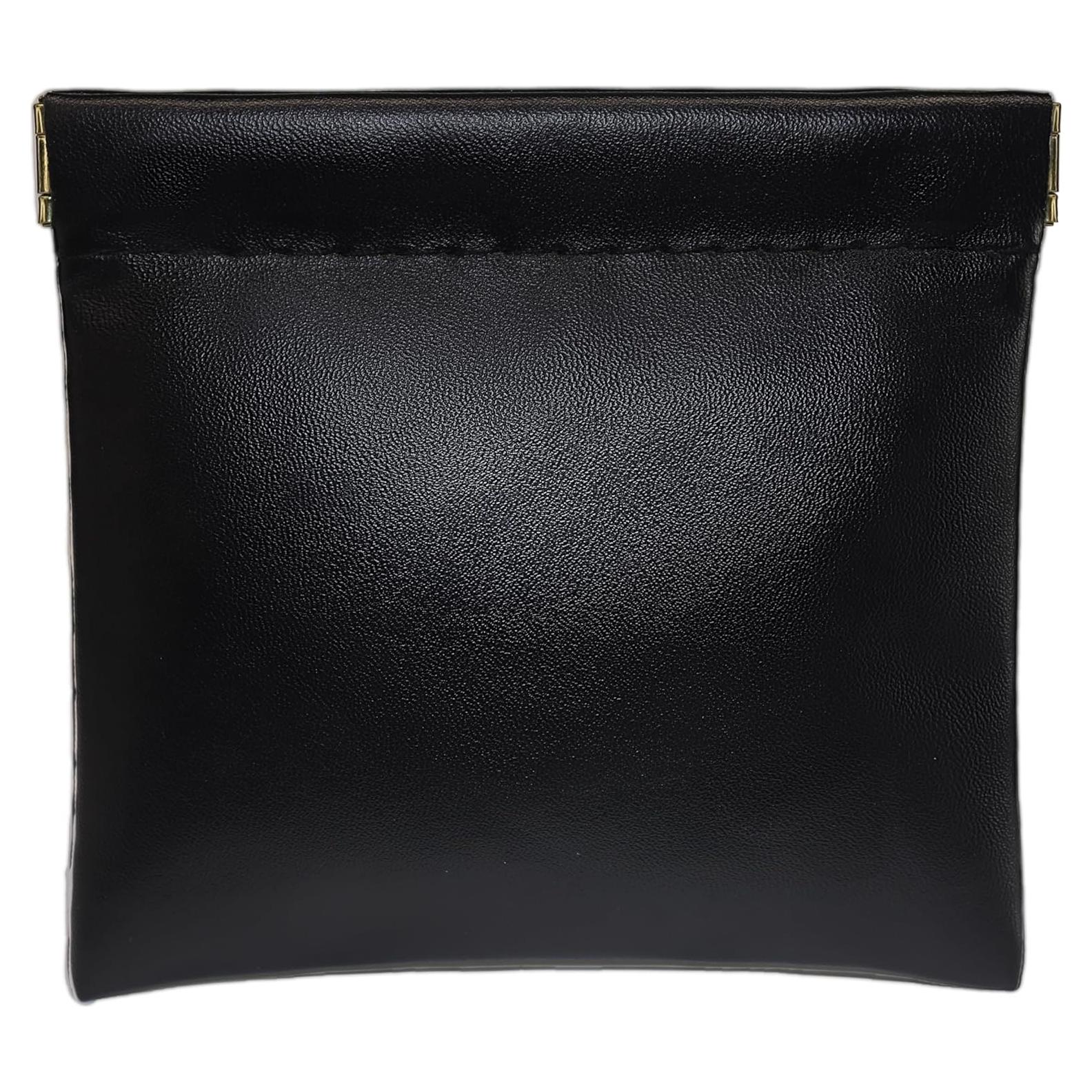 Monedero de Cuero PU MikiLim Negro con Cierre de Presión