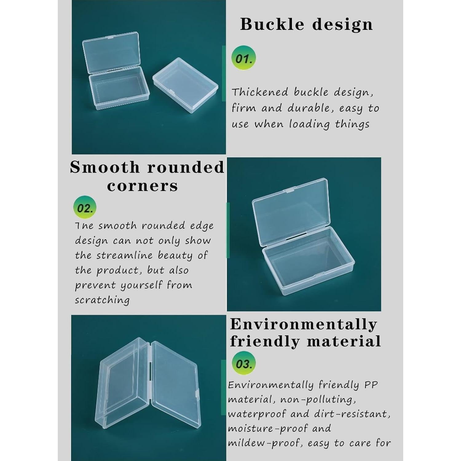 Cajas de Cartas Transparentes Gansita 18 Piezas 10.2x7.5cm