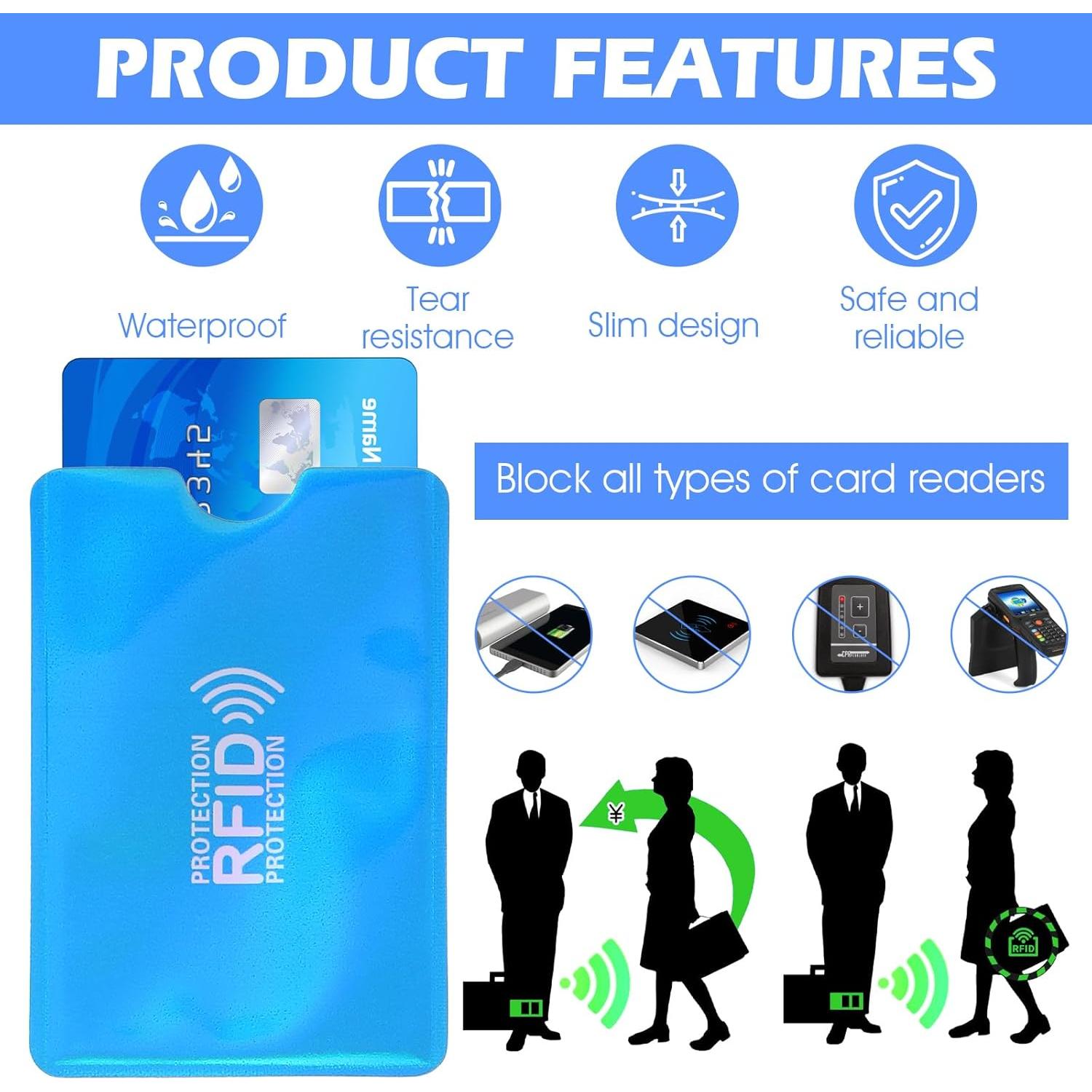 Juego de 12 fundas bloqueadoras RFID Sorcristy - 6 colores