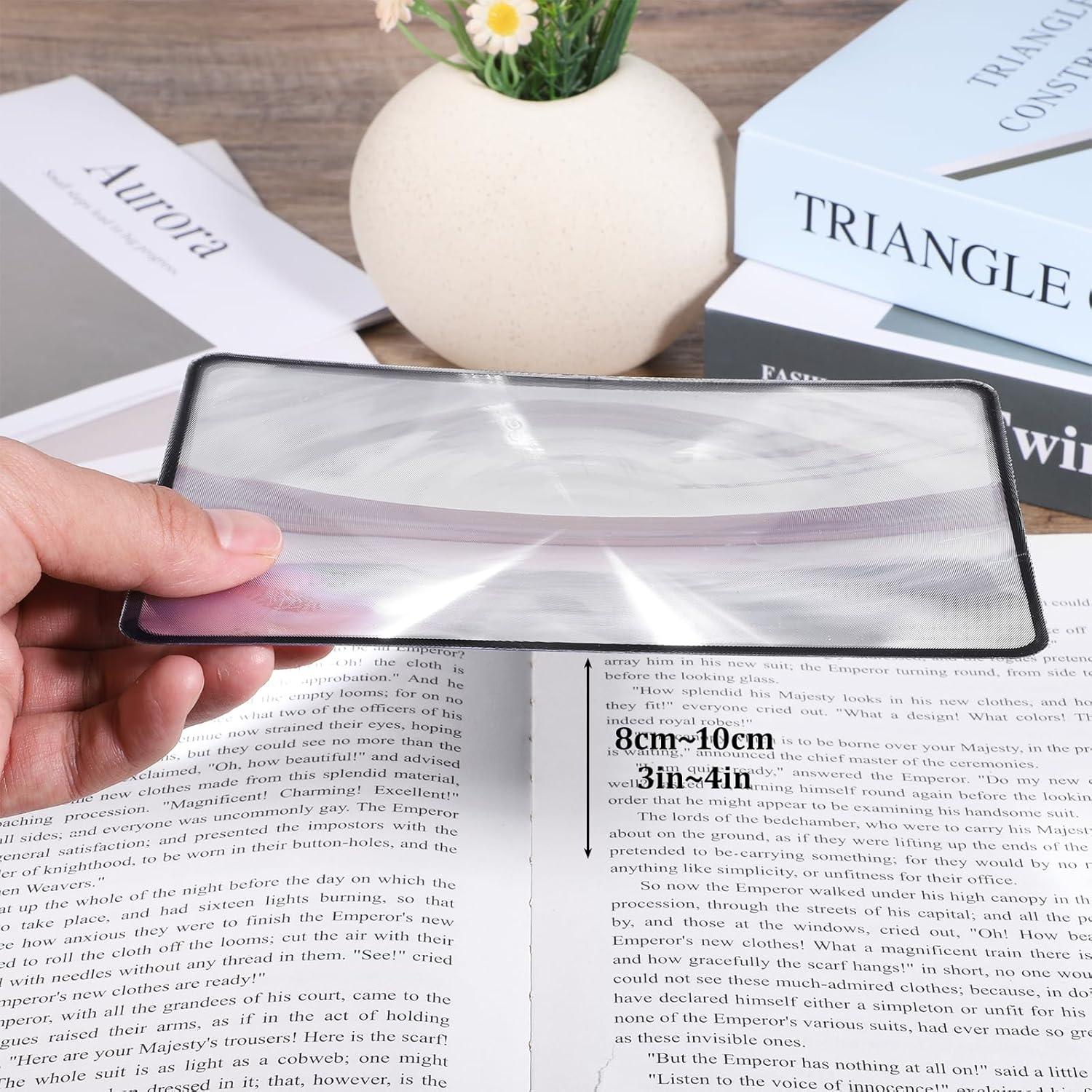 Lente de Aumento 3x Alrhso PVC 4 Pcs para Lectura