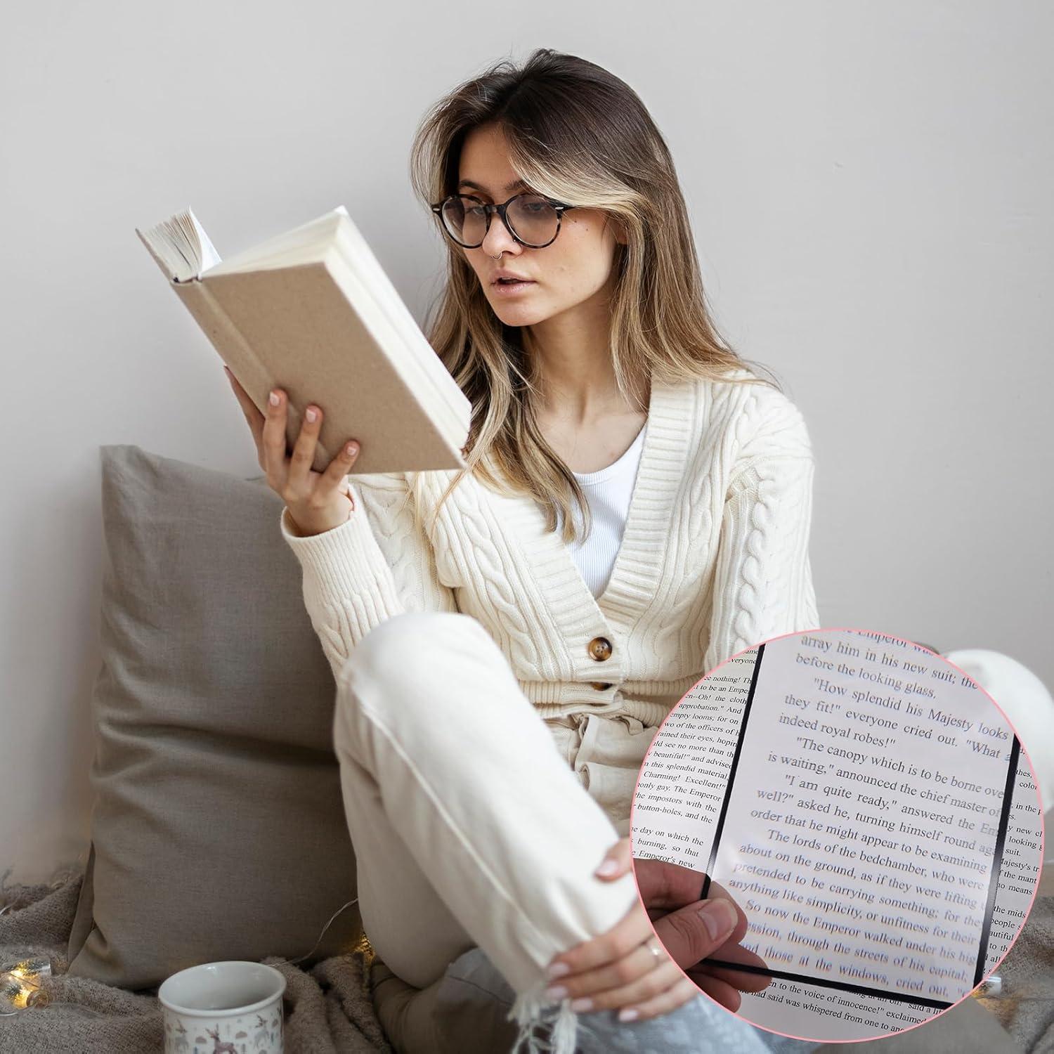 Lente de Aumento 3x Alrhso PVC 4 Pcs para Lectura