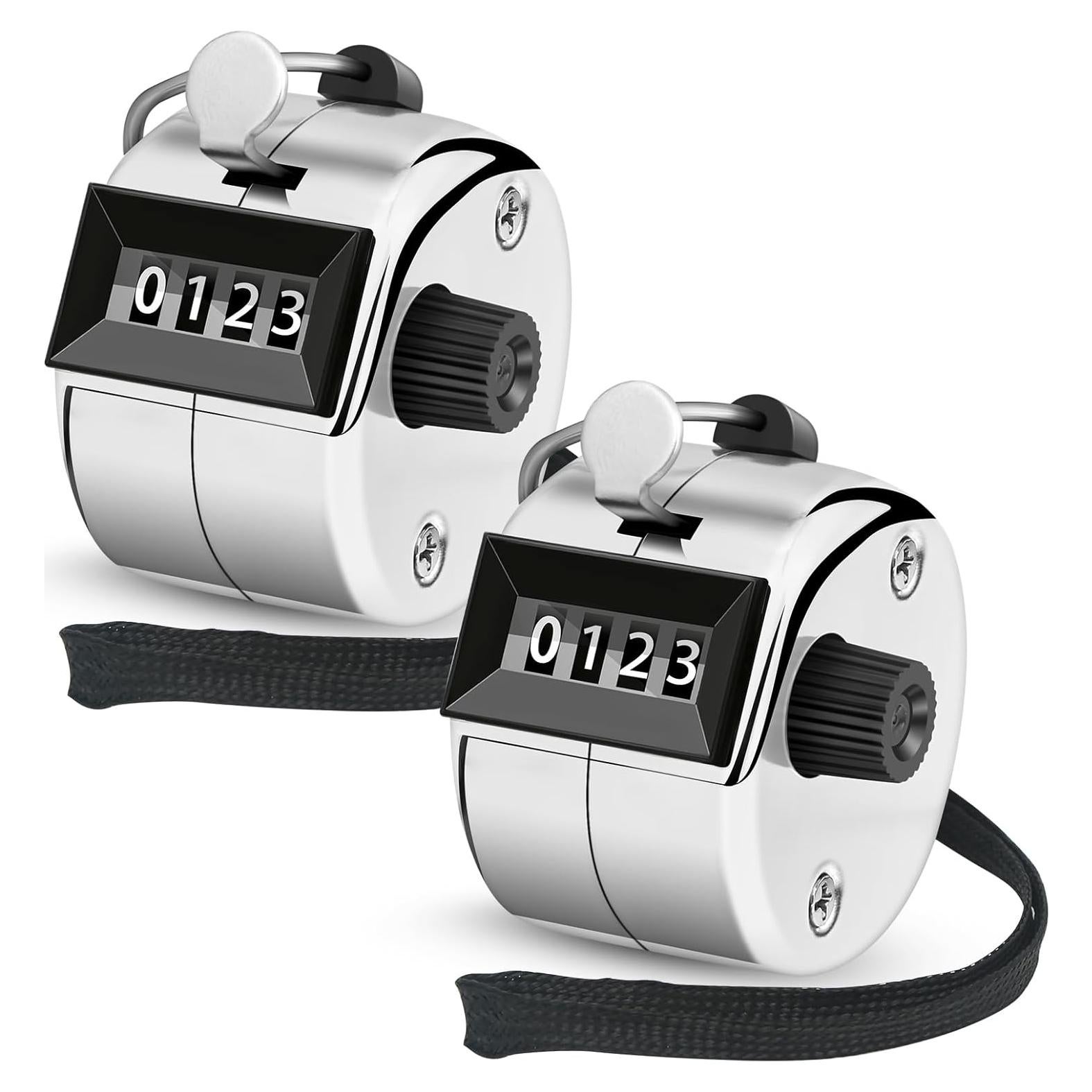 Contador Clicker Manual Nliyeisu 2 Pcs Plata 0-9999