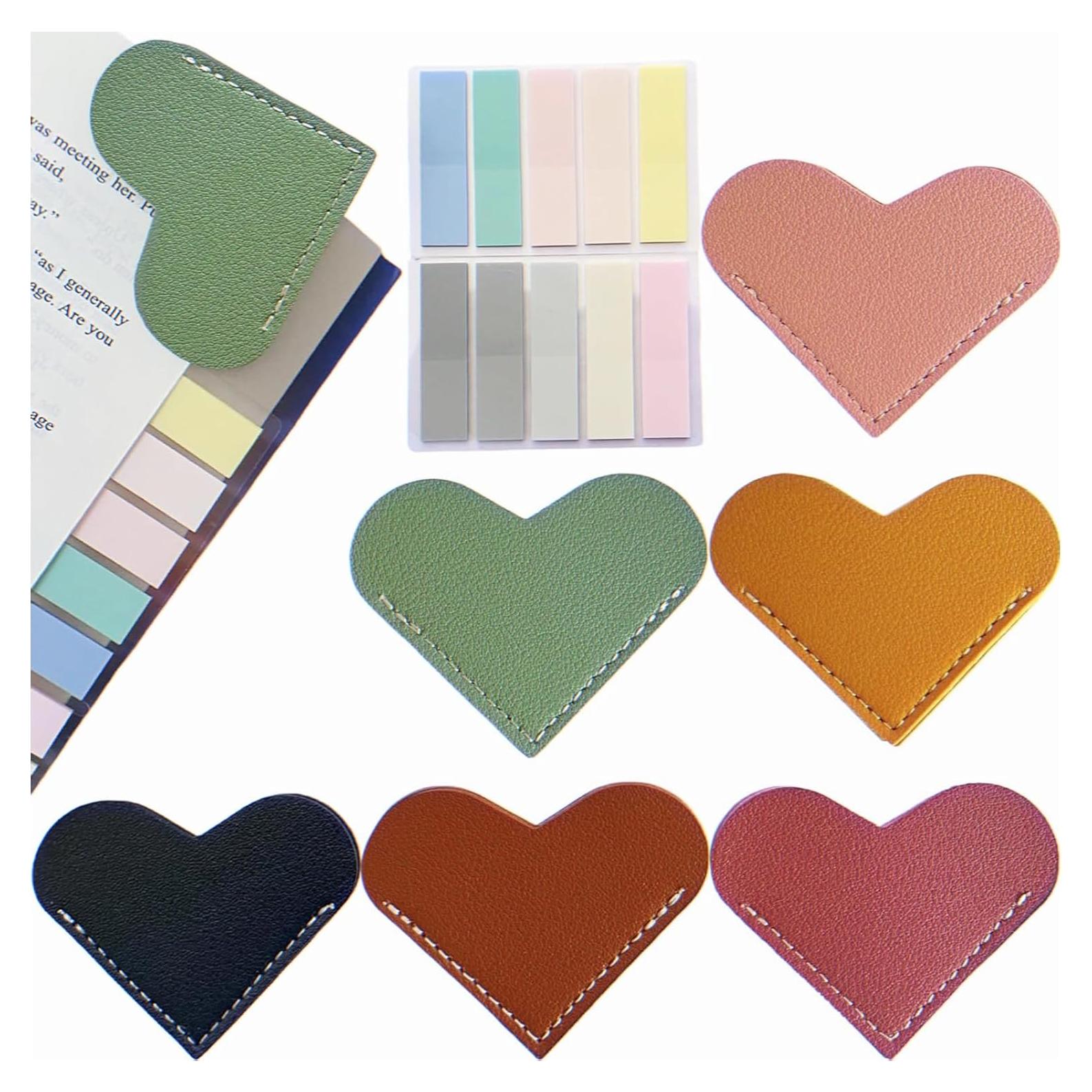 Marcadores de Corazón de Cuero PU Tuuiimo 6 PCS Multicolor