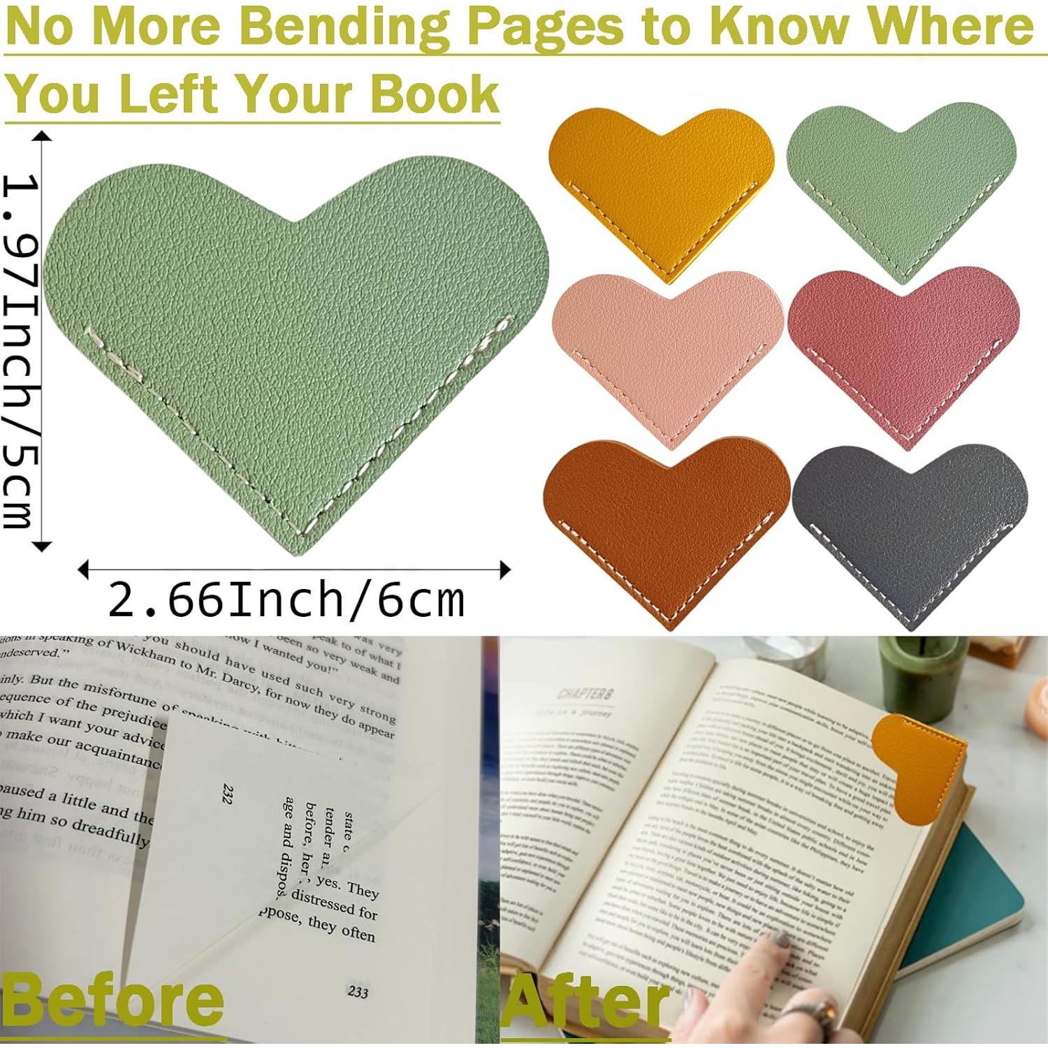 Marcadores de Corazón de Cuero PU Tuuiimo 6 PCS Multicolor