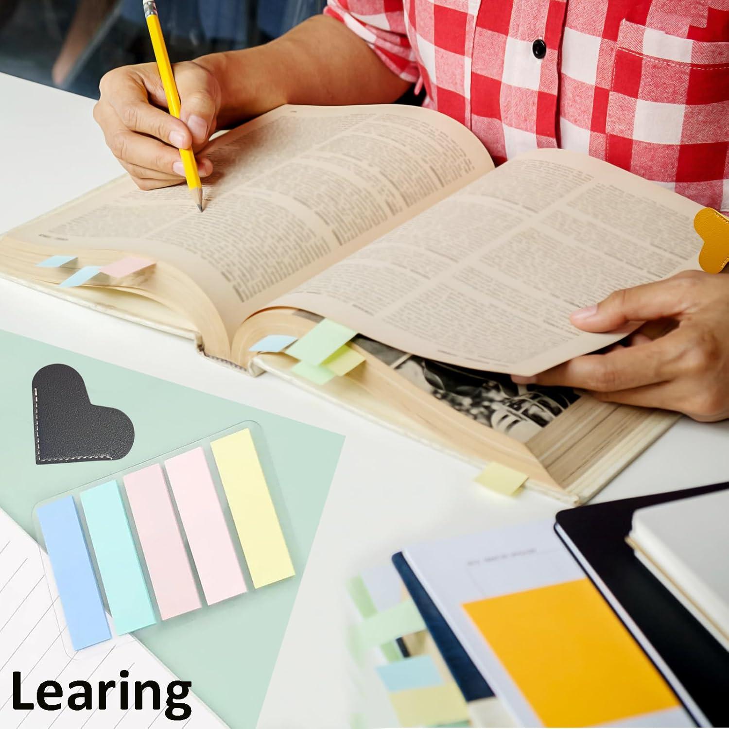 Marcadores de Corazón de Cuero PU Tuuiimo 6 PCS Multicolor