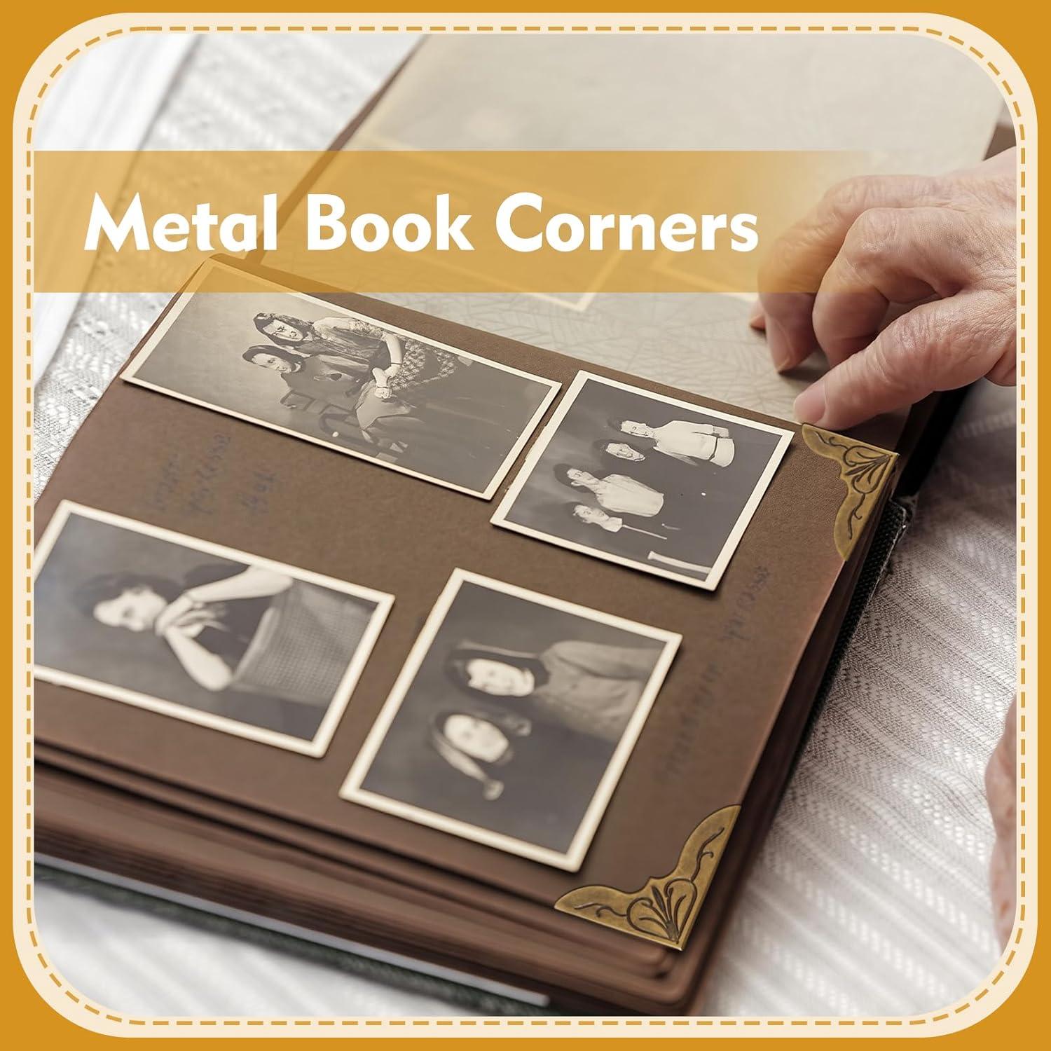 Paquete de 96 Protectores de Esquinas de Metal FLATRI para Libros