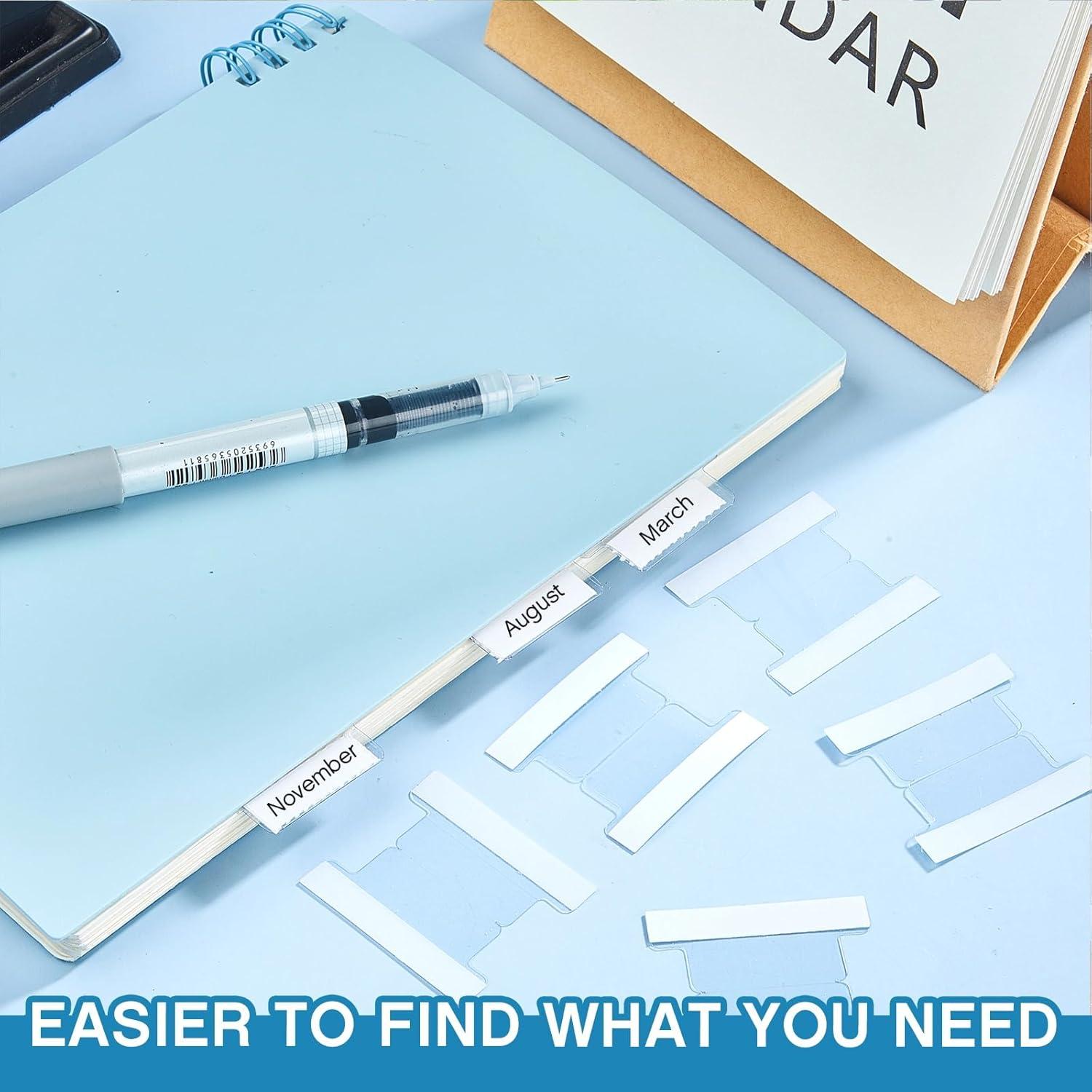 Pestañas Autoadhesivas Gueevin 50 Piezas 2.54x0.86cm Transparentes