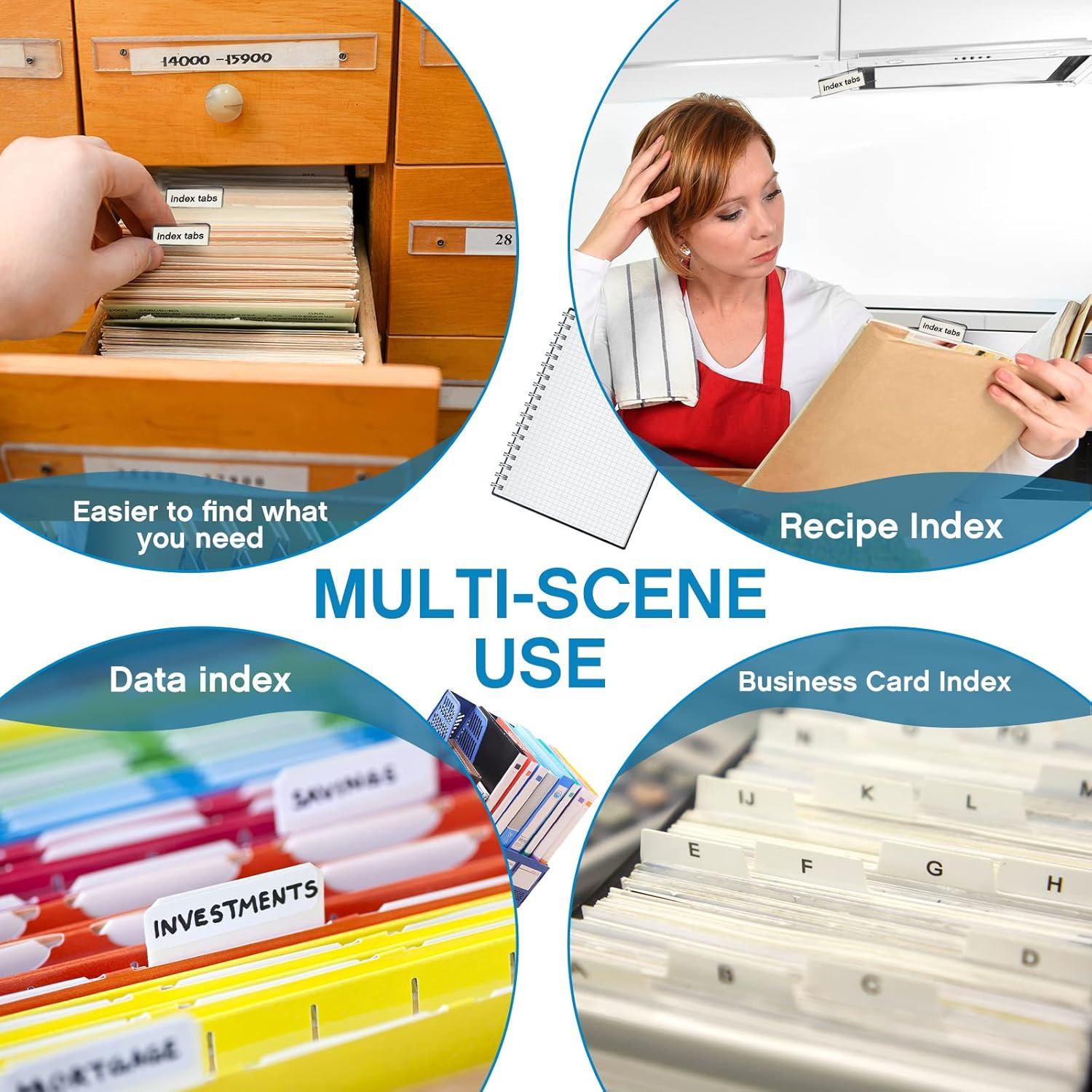 Pestañas Autoadhesivas Gueevin 50 Piezas 2.54x0.86cm Transparentes