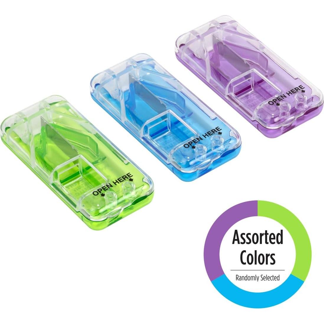 Cortador de Pastillas Ezy Dose con Dispensador Integrado - Azul