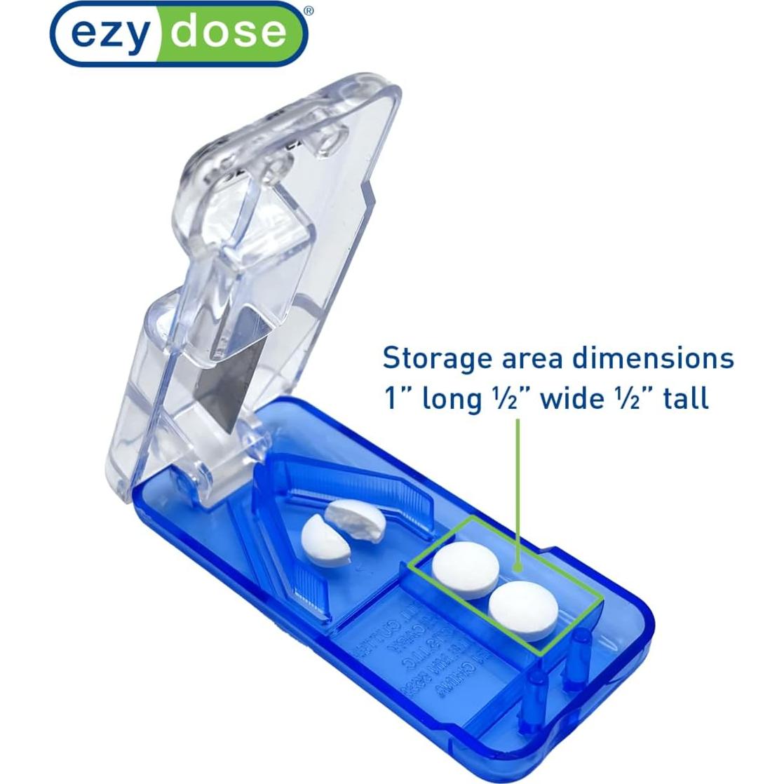 Cortador de Pastillas Ezy Dose con Dispensador Integrado - Azul