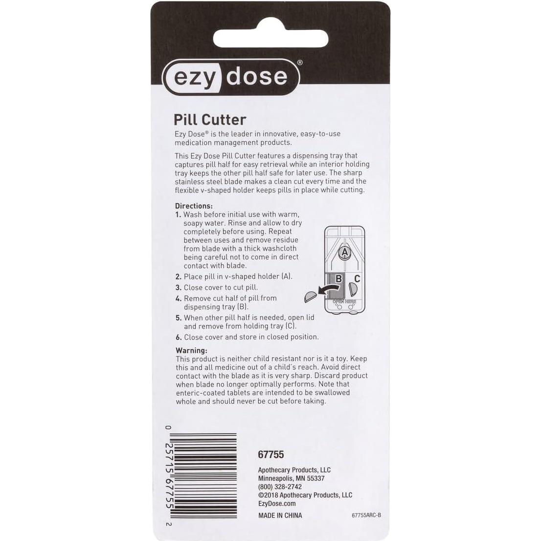 Cortador de Pastillas Ezy Dose con Dispensador Integrado - Azul