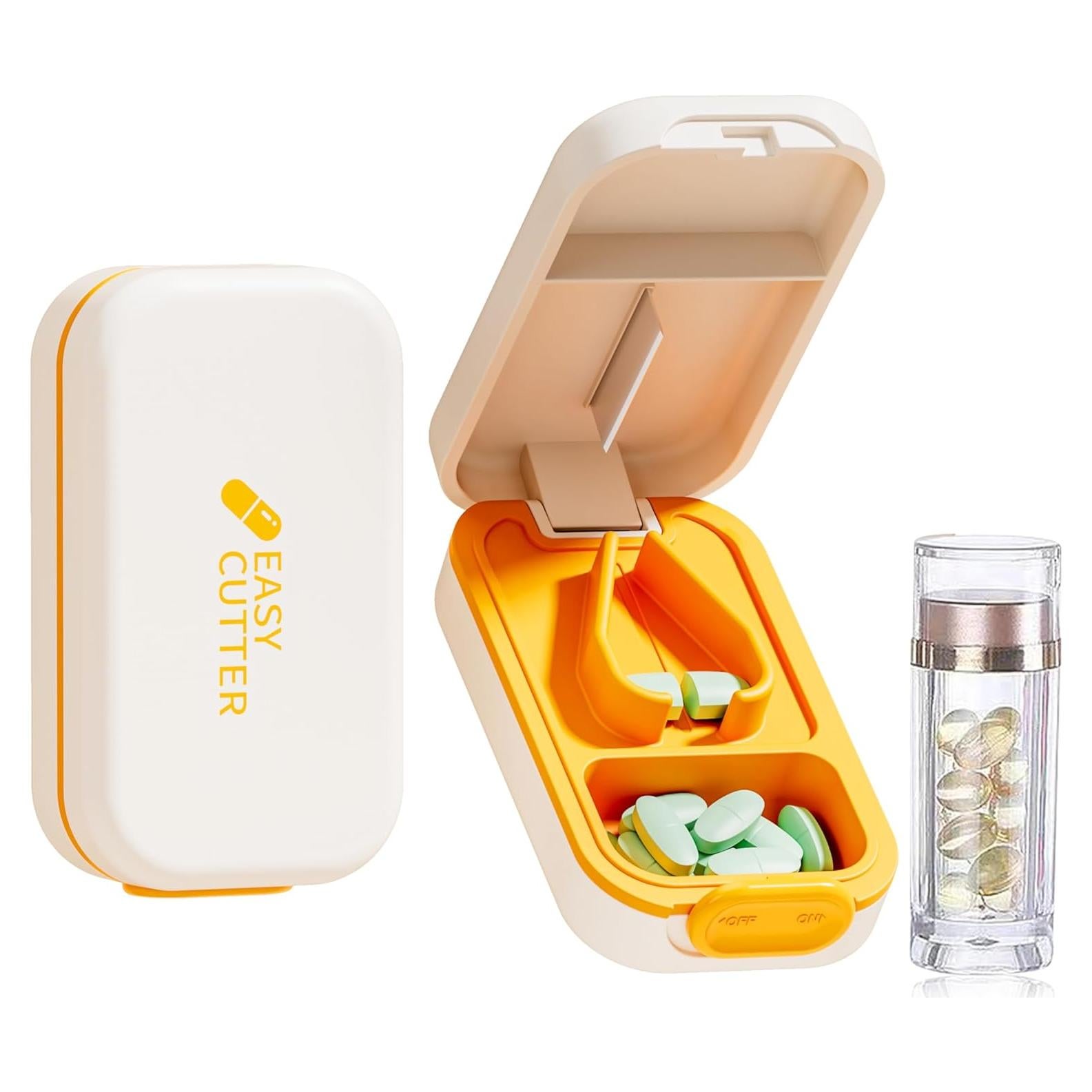 Cortador de Pastillas Vilosa Naranja - Divisor Seguro y Práctico